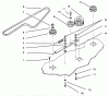 Toro 78305 - 36" Rear Discharge Mower, 1994 (4900001-4999999) Listas de piezas de repuesto y dibujos SPINDLE DRIVE AND IDLER PULLEY