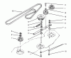 Toro 78350 - 42" Rear Discharge Mower, 1993 (3900001-3999999) Listas de piezas de repuesto y dibujos DECK BELT & PULLEYS