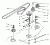 Toro 78351 - 42" Rear Discharge, Low Cut Mower, 1995 (5900001-5999999) Listas de piezas de repuesto y dibujos DECK BELT & PULLEYS