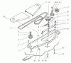 Toro 78360 - 48" Side Discharge Mower, 1995 (5900001-5999999) Listas de piezas de repuesto y dibujos BELT COVER, BELT, DRIVE & IDLER PULLEYS