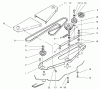 Toro 78368 - 48" Side Discharge Mower, 1996 (6900001-6999999) Spareparts BELT COVER, BELT, DRIVE & IDLER PULLEYS
