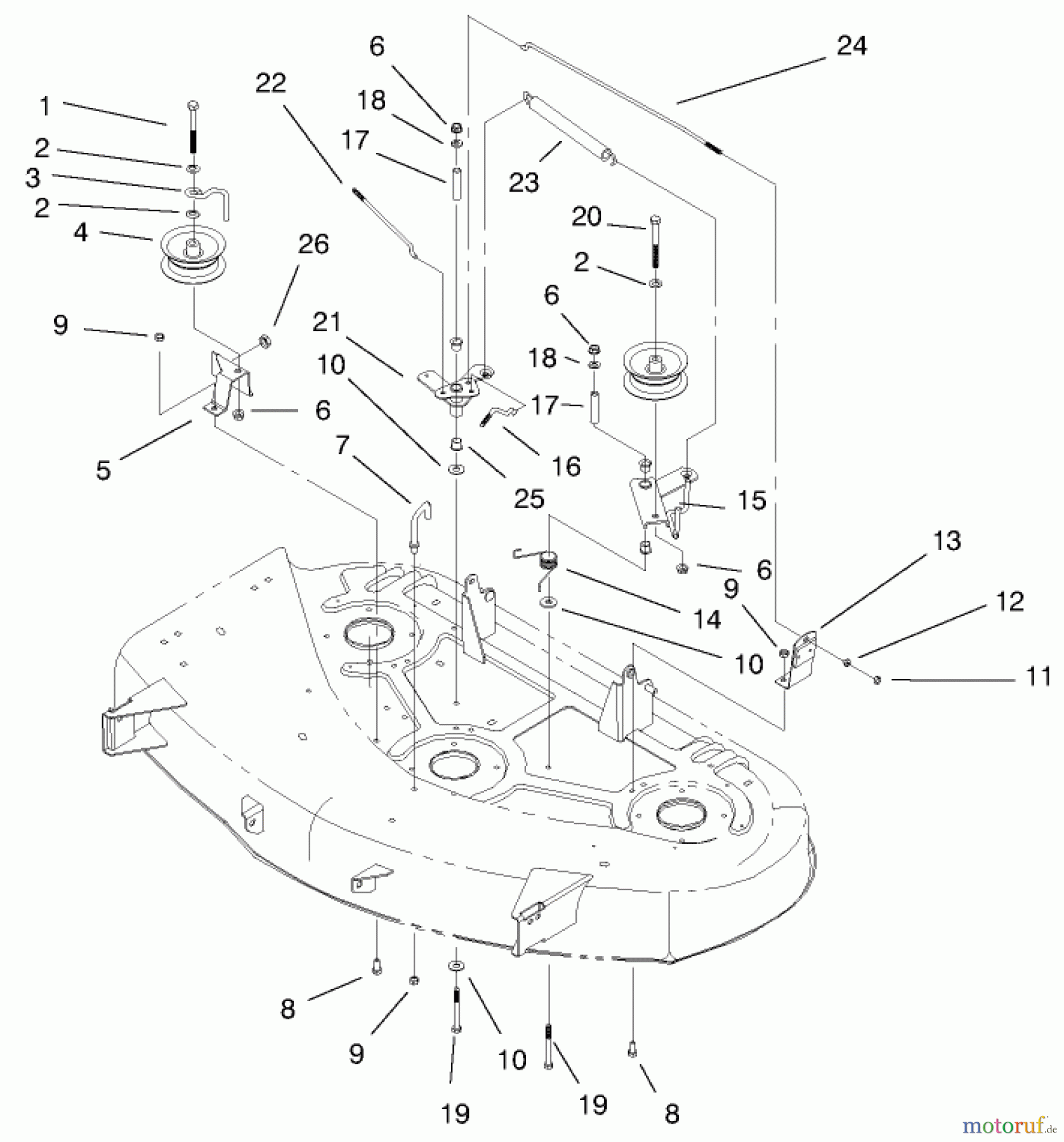  Toro Neu Mowers, Deck Assembly Only 79108 - Toro 44