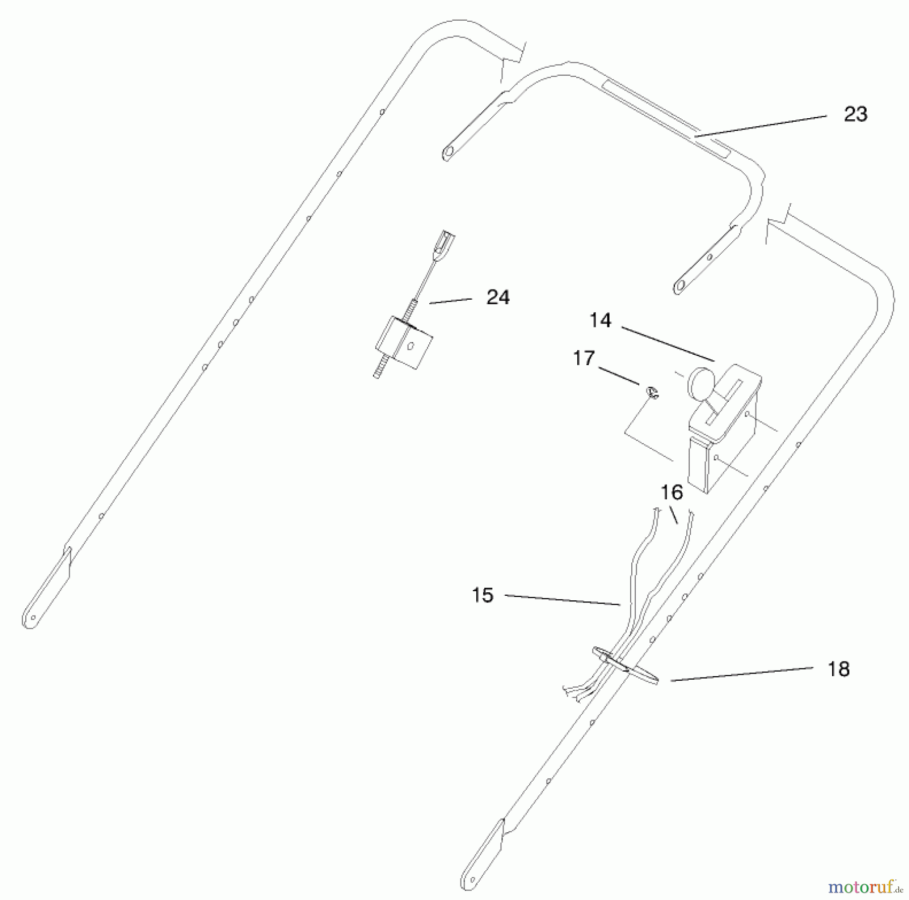  Toro Neu Accessories, Mower 100-2863 - Toro Kawasaki Zone Start Conversion Kit HANDLE & CONTROL ASSEMBLY