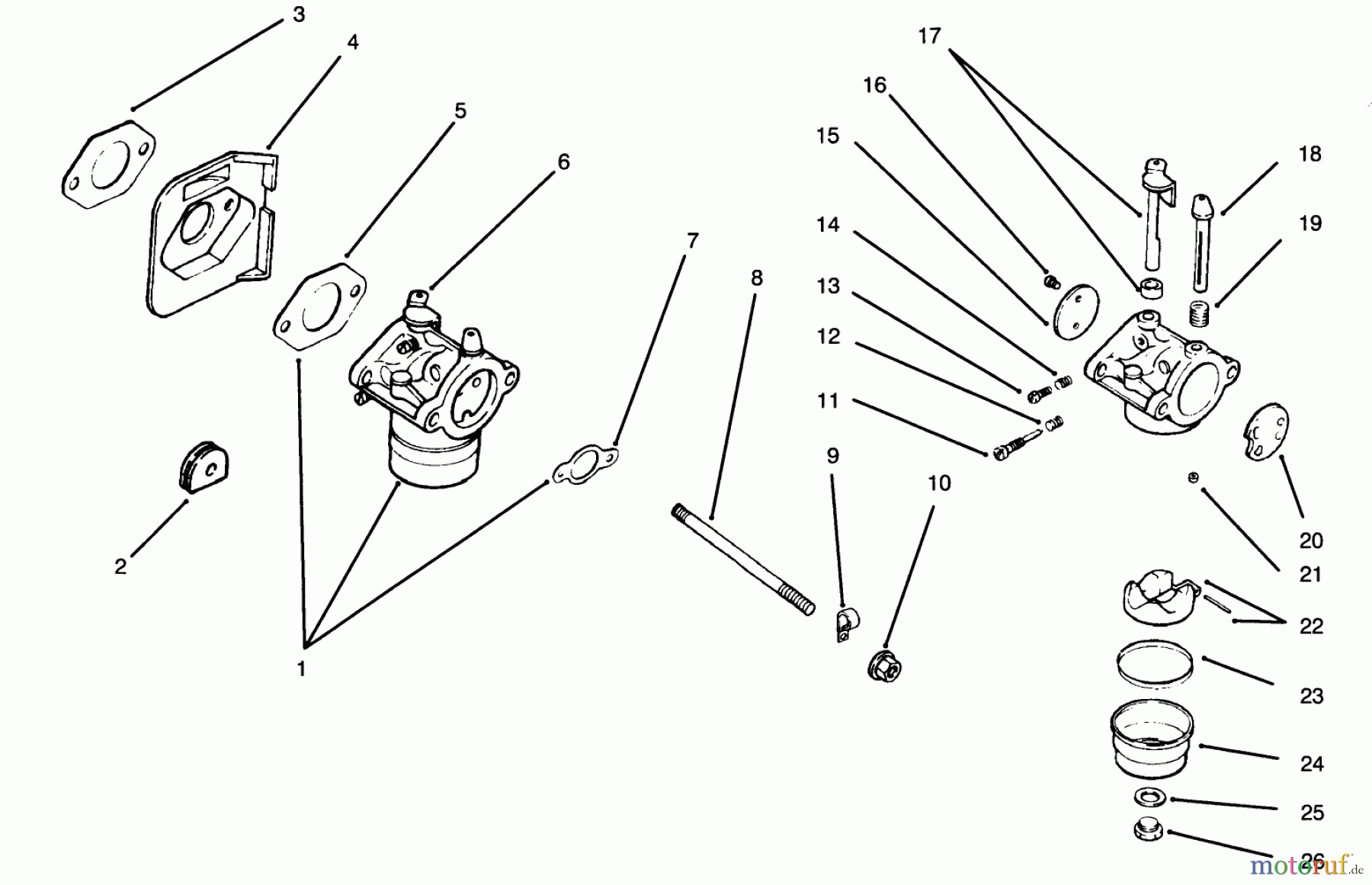  Toro Neu Mowers, Drive Unit Only 30186 - Toro Mid-Size Proline Hydro Traction Unit, 14 hp, 1995 (590001-599999) FUEL SYSTEM-ENGINE KOHLER MODEL NO. CV14 S-1429