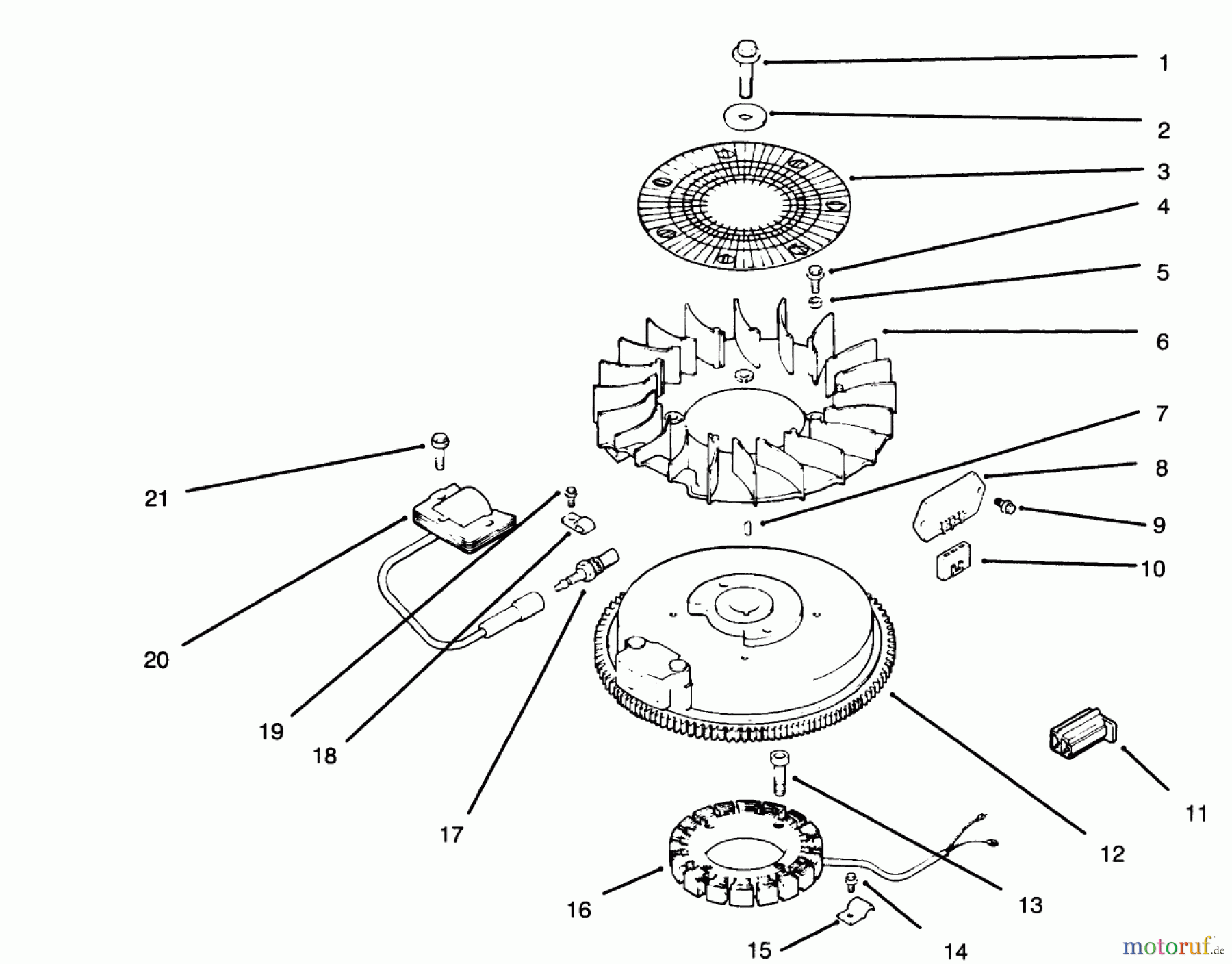  Toro Neu Mowers, Drive Unit Only 30186 - Toro Mid-Size Proline Hydro Traction Unit, 14 hp, 1995 (590001-599999) IGNITION/ELECTRICAL-ENGINE KOHLER MODEL NO. CV14 S-1429