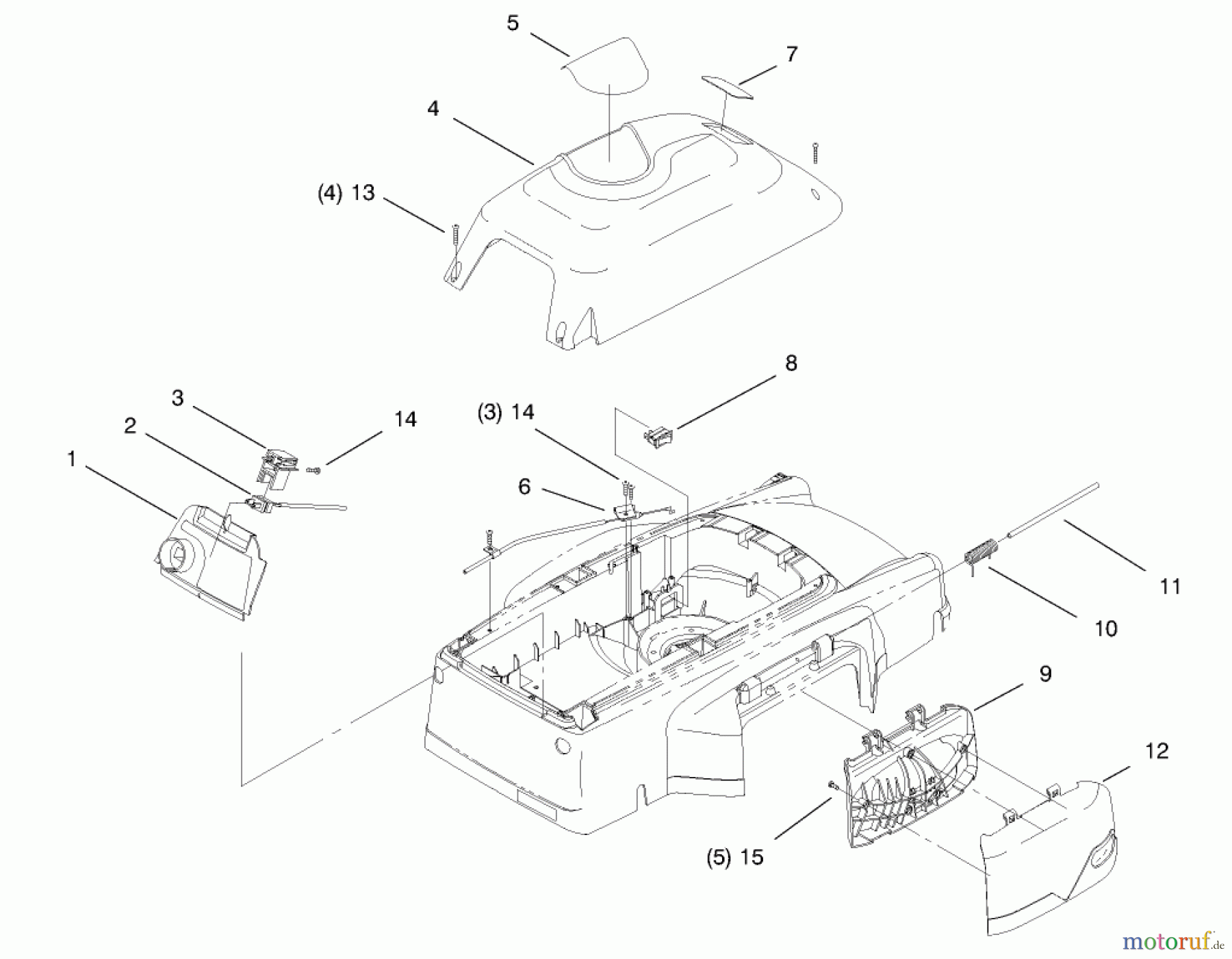 Toro Neu Mowers, Electric 20646 - Toro Carefree Electric WPM, 120 VAC, 1998 (89000001-89999999) COVER, MULCH PLUG AND PANEL ASSEMBLY