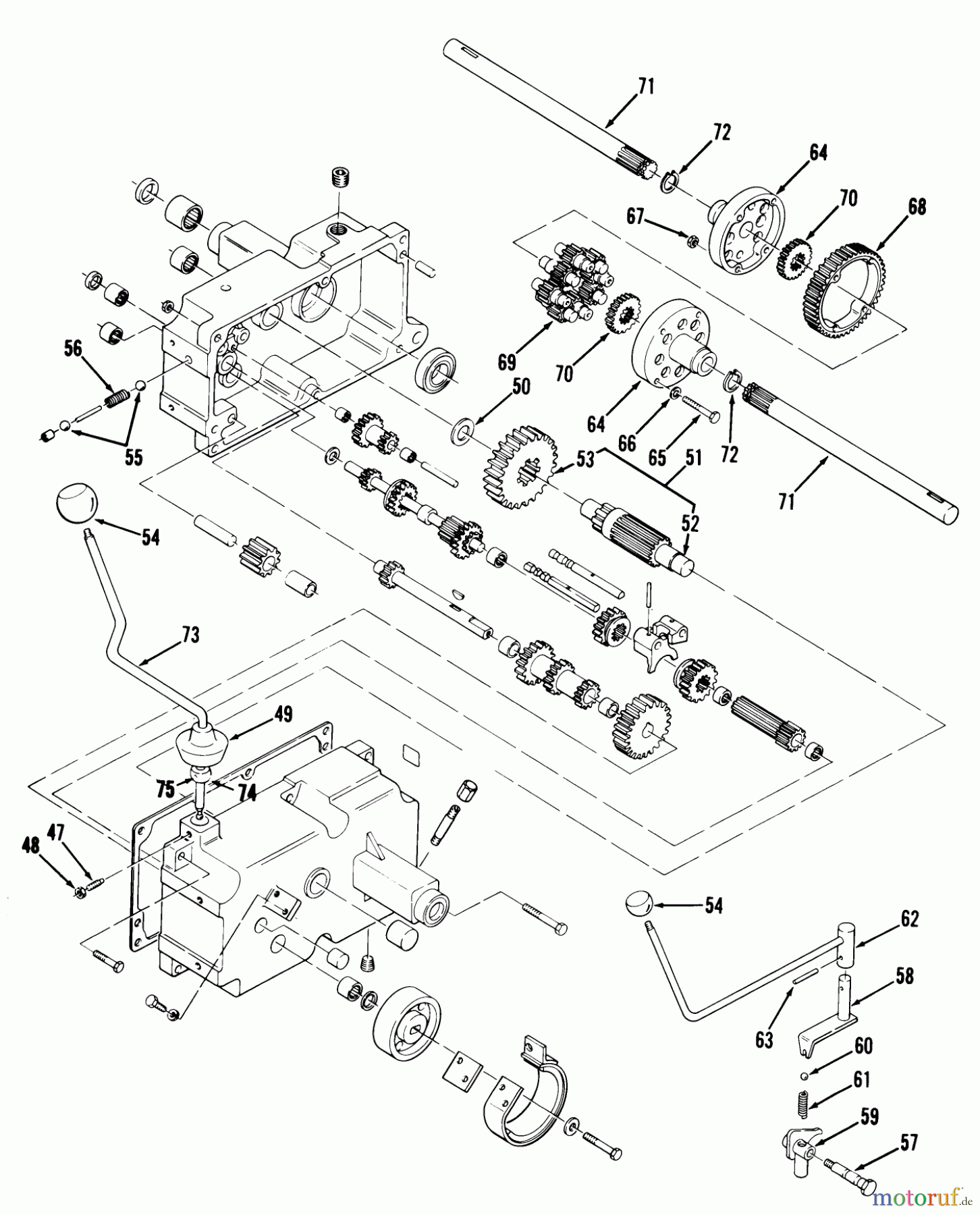  Toro Neu Mowers, Lawn & Garden Tractor Seite 1 01-14E801 (E-141) - Toro E-141 8-Speed Tractor, 1980 MECHANICAL TRANSMISSION-8 SPEED #2