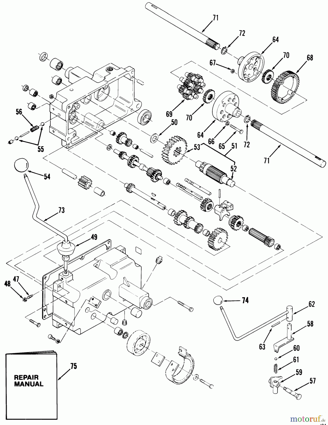  Toro Neu Mowers, Lawn & Garden Tractor Seite 1 01-17KE03 (C-175) - Toro C-175 Twin Automatic Tractor, 1983 MECHANICAL TRANSMISSION-8 SPEED #2