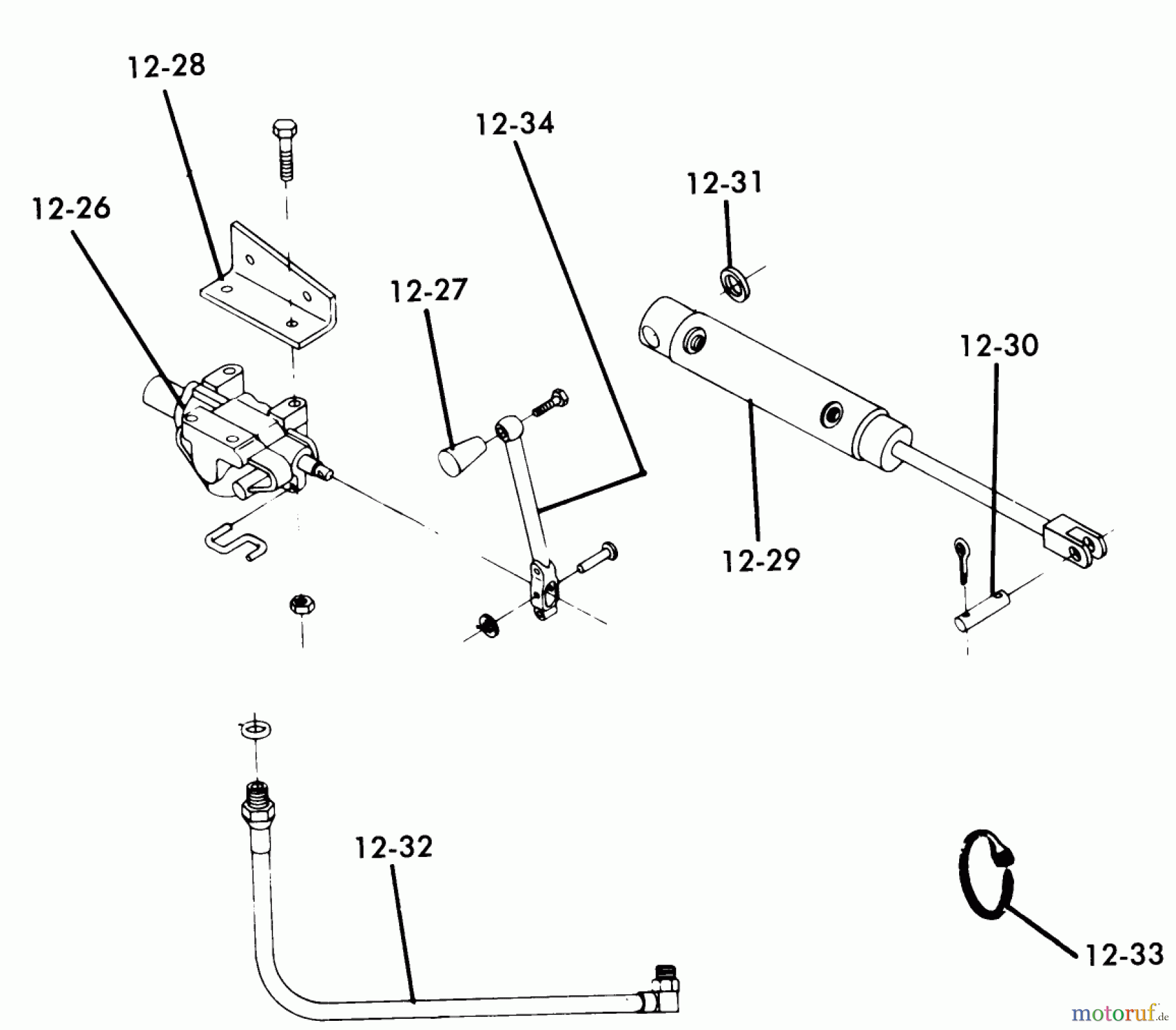 Toro Neu Mowers, Lawn & Garden Tractor Seite 1 1-0491 (C-120) - Toro C-120 Automatic Tractor, 1975 12.000 HYDRAULIC SYSTEM (FIG. 12)