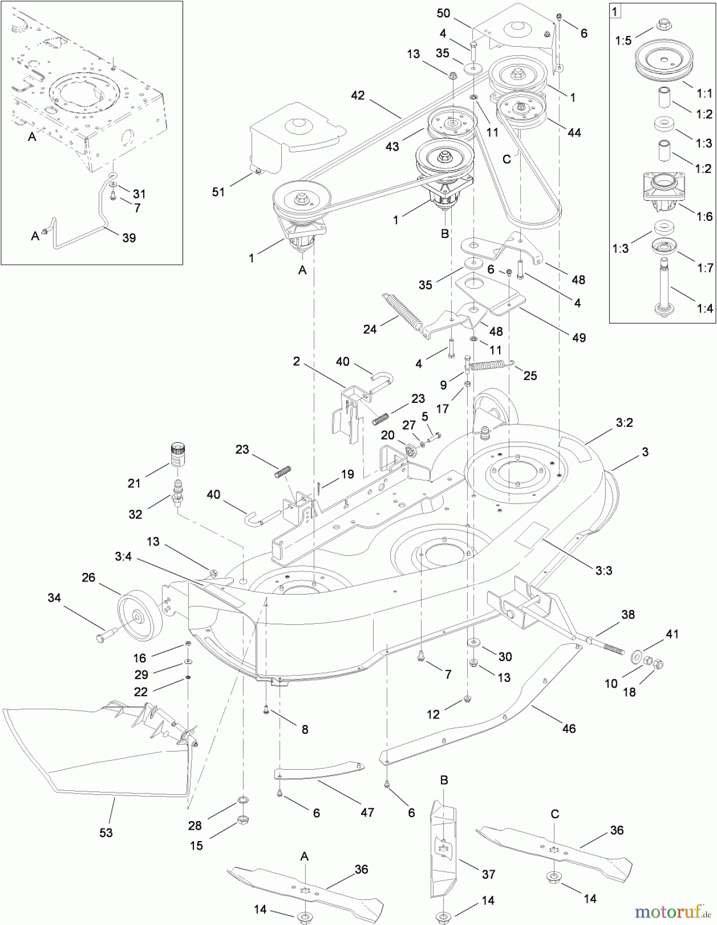  Toro Neu Mowers, Lawn & Garden Tractor Seite 1 13AP61RH048 (LX468) - Toro LX468 Lawn Tractor, 2008 (SN 1C108H20348-) 46 INCH DECK ASSEMBLY (ELECTRIC PTO)
