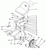 Toro 30123 - Deluxe Sulky, 1992 (2000001-2999999) Ersatzteile SEAT AND WHEEL ASSEMBLY