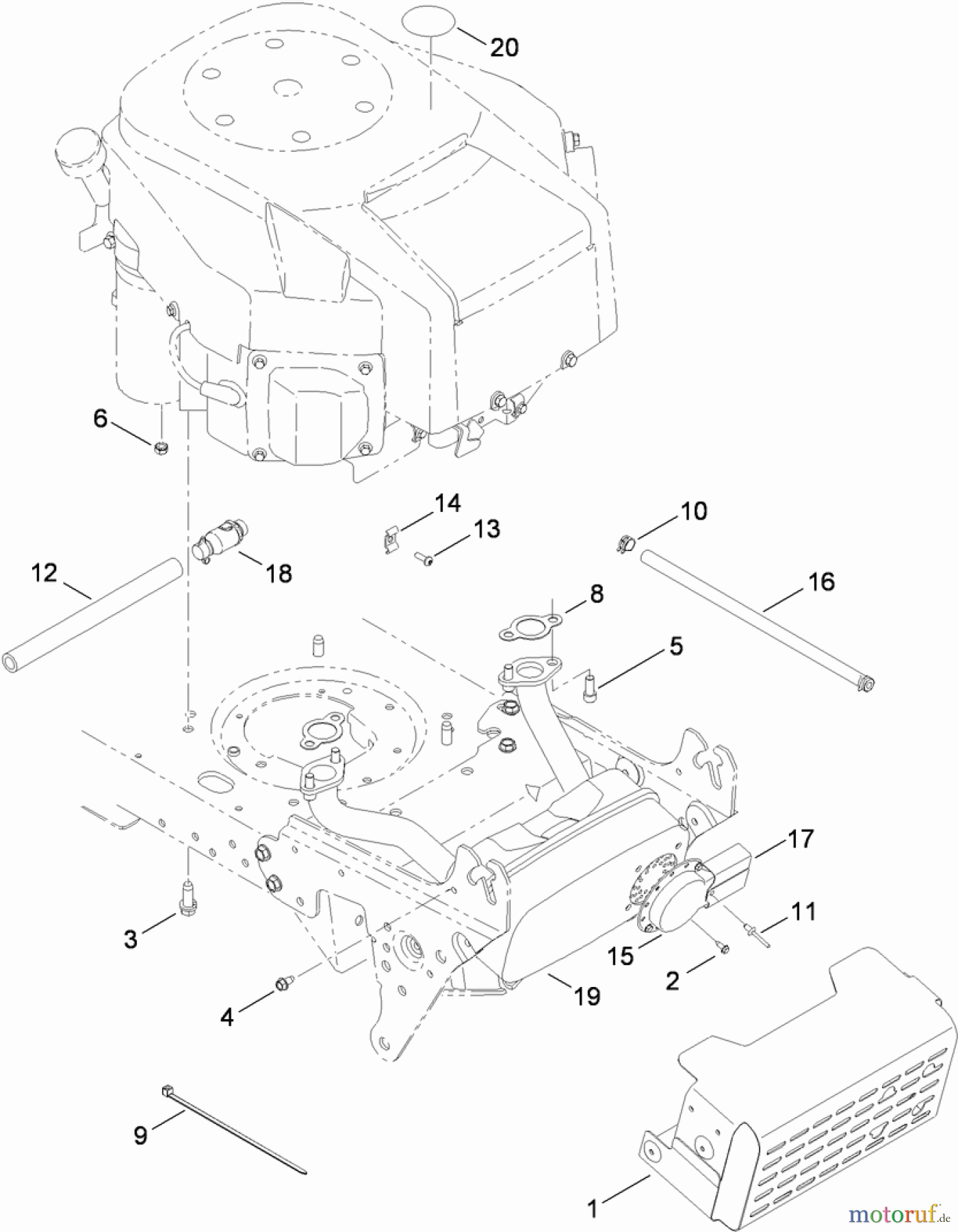  Toro Neu Mowers, Lawn & Garden Tractor Seite 1 13AP91RT848 (LX468) - Toro LX468 Lawn Tractor, 2010 (1-1) ENGINE COMPONENT ASSEMBLY