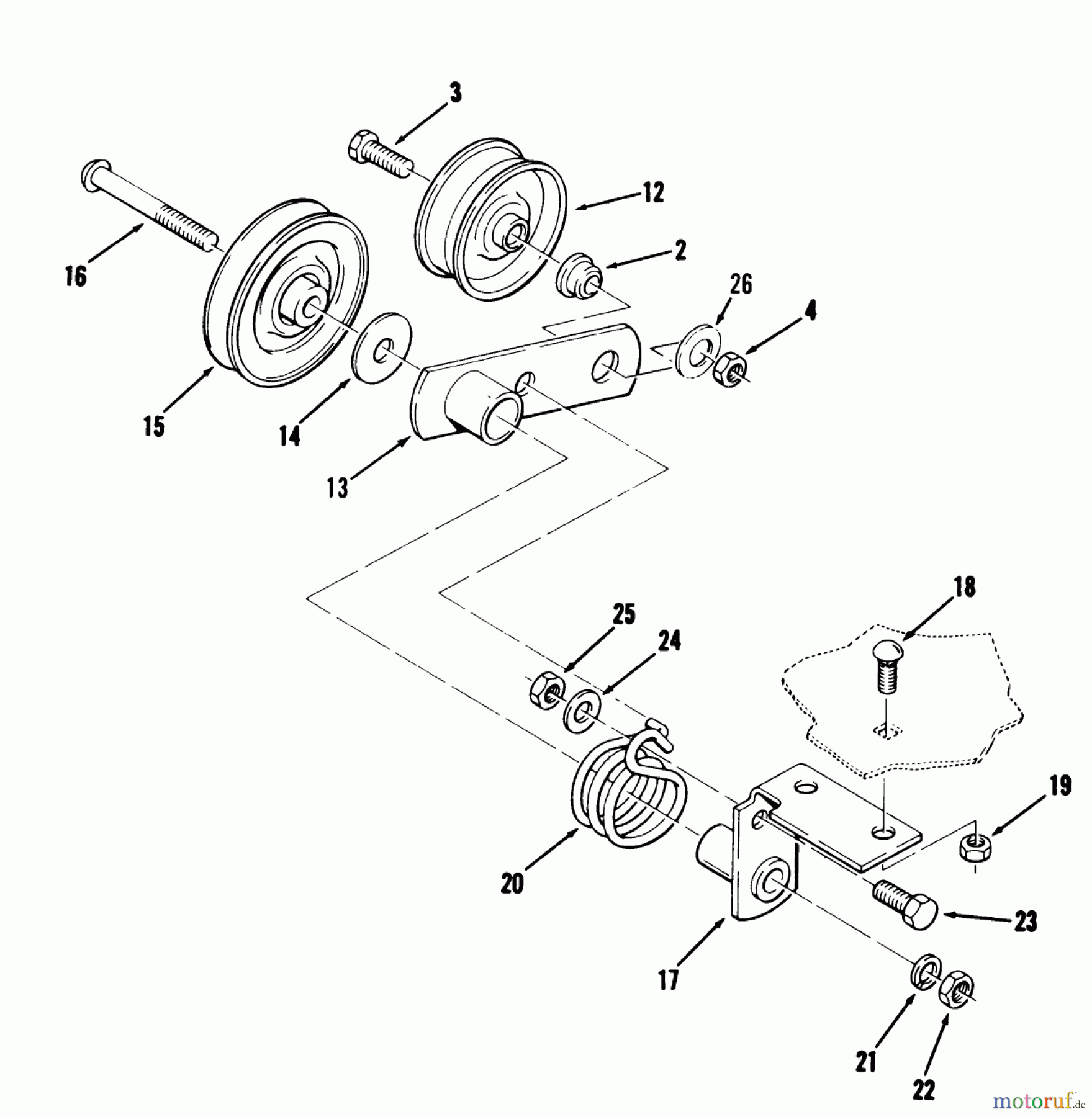 Toro Neu Mowers, Lawn & Garden Tractor Seite 1 22-17KE01 (257-H) - Toro 257-H Tractor, 1988 CLUTCH, BRAKE AND SPEED CONTROL LINKAGE #2