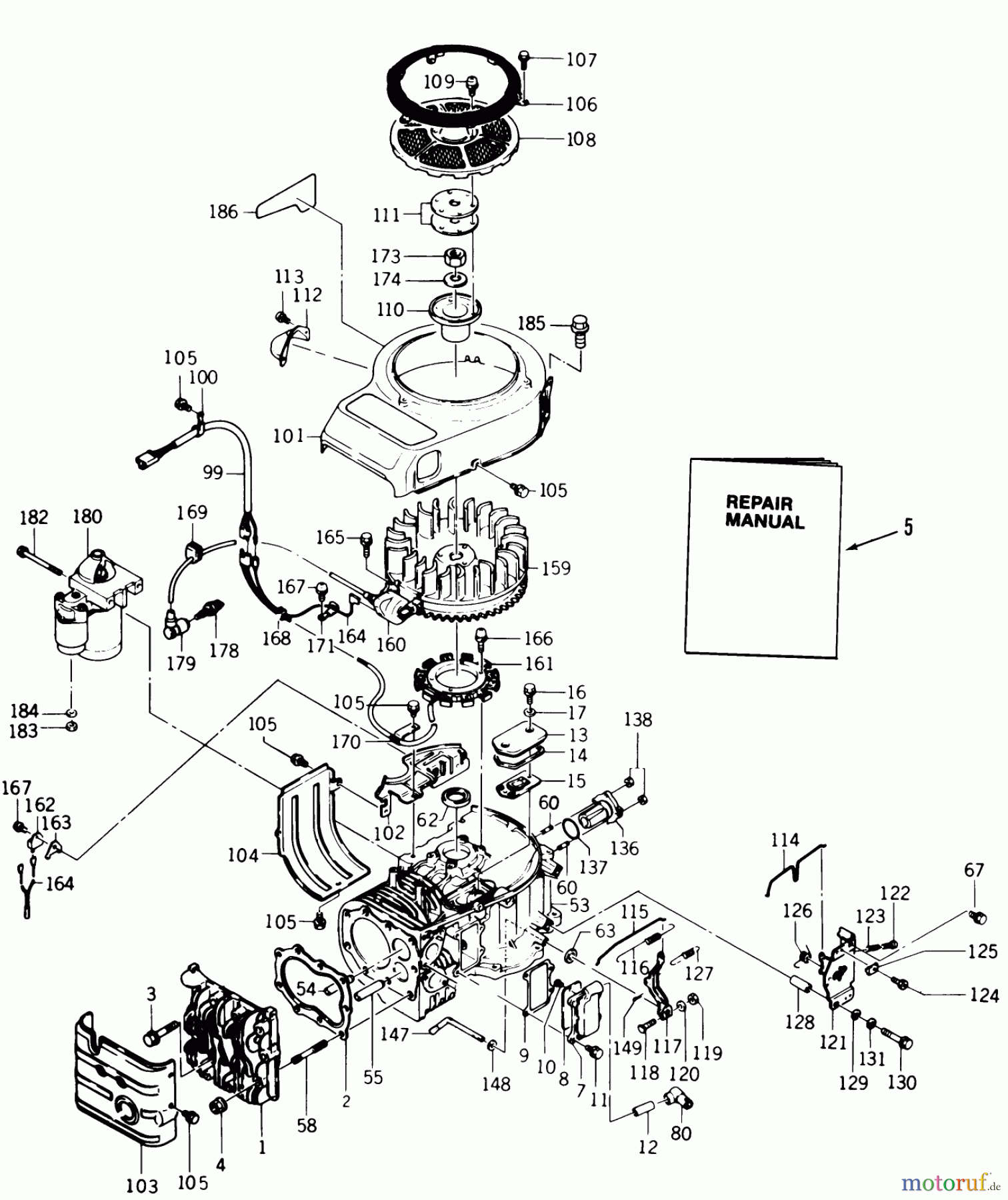  Toro Neu Mowers, Lawn & Garden Tractor Seite 1 22-17KE01 (257-H) - Toro 257-H Tractor, 1988 KAWASAKI FB460V TYPE AS-26 ENGINE #1