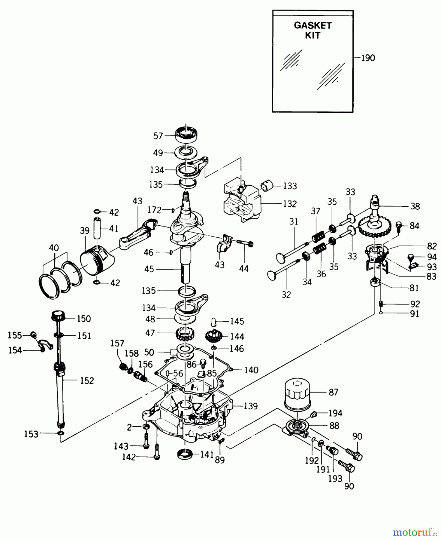  Toro Neu Mowers, Lawn & Garden Tractor Seite 1 22-17KE01 (257-H) - Toro 257-H Tractor, 1988 KAWASAKI FB460V TYPE AS-26 ENGINE #2