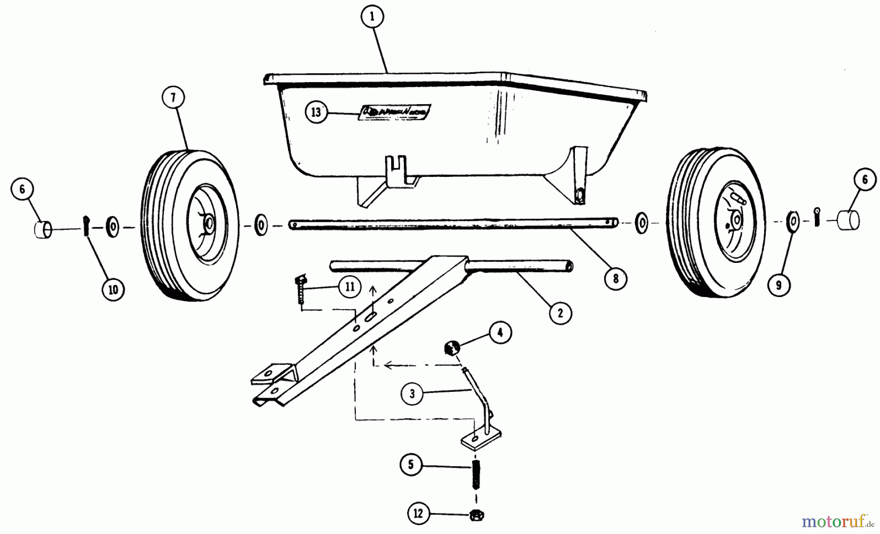  Toro Neu Accessories LR-322 - Toro Lawn Roller, 1964 PARTS LIST-DUMP TRAILER MODEL 7-2211 (FORMERLY LTD-244)