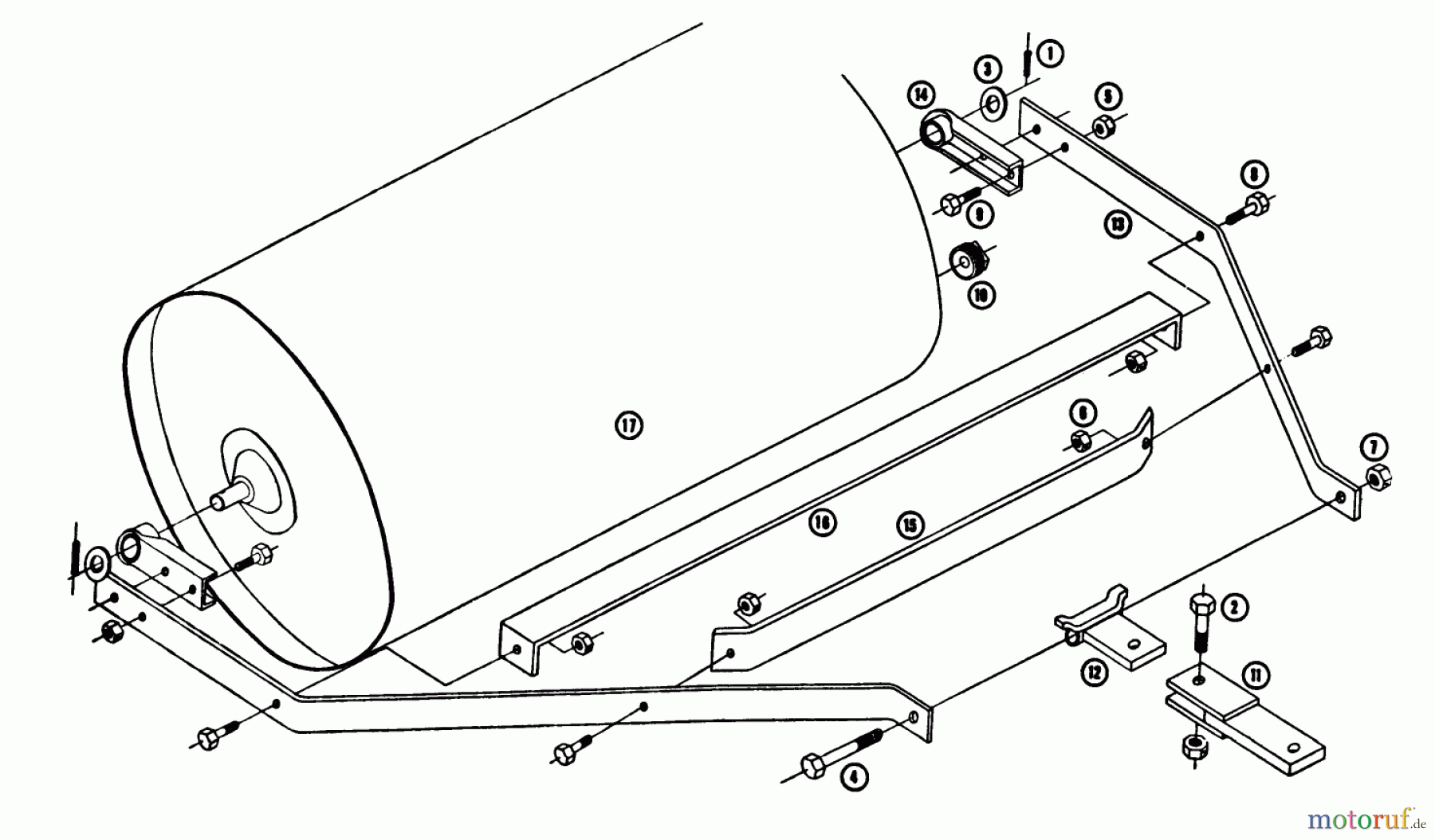  Toro Neu Accessories LR-322 - Toro Lawn Roller, 1962 PARTS LIST-LAWN ROLLER MODEL 7-2311 (FORMERLY LR-322)