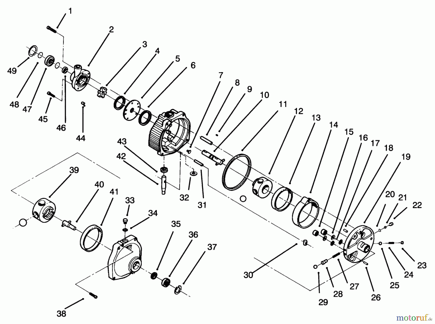  Toro Neu Mowers, Lawn & Garden Tractor Seite 1 30610 (120) - Toro Proline 120, 1993 (390001-399999) HYDROSTATIC TRANSMISSION ASSEMBLY