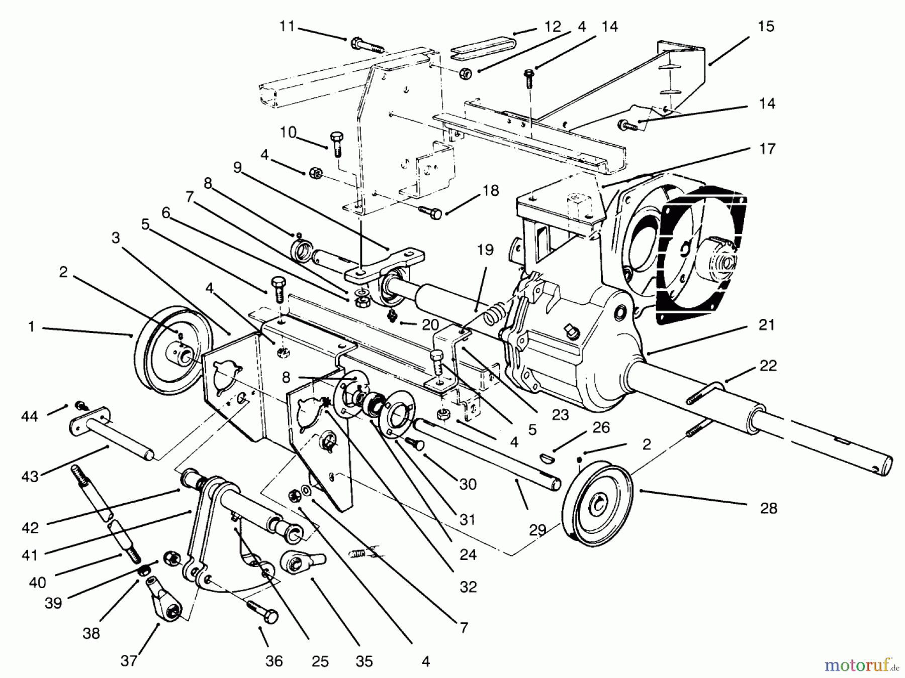  Toro Neu Mowers, Lawn & Garden Tractor Seite 1 30610 (120) - Toro Proline 120, 1994 (490001-499999) DIFFERENTIAL ASSEMBLY