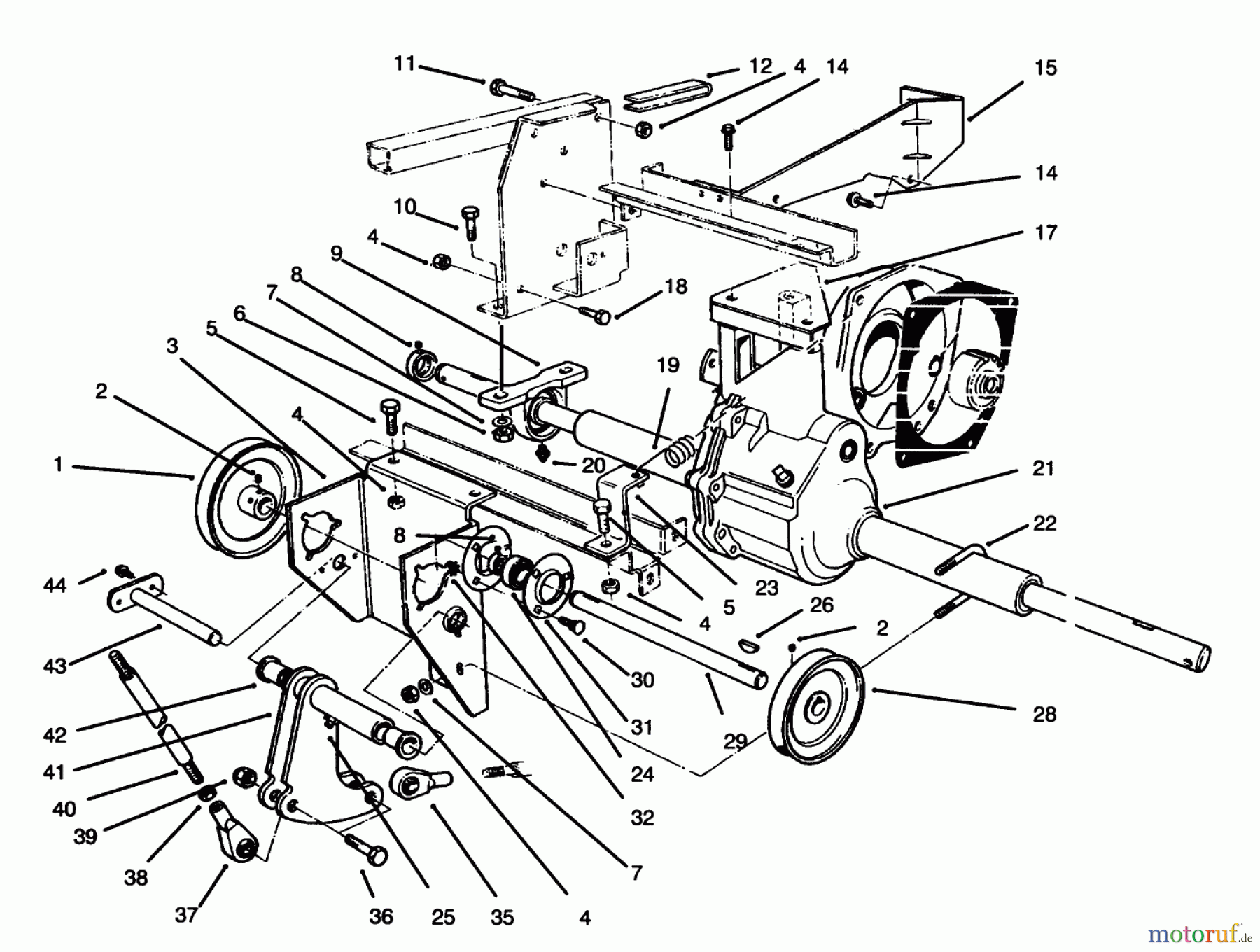  Toro Neu Mowers, Lawn & Garden Tractor Seite 1 30610 (120) - Toro Proline 120, 1995 (591300-599999) DIFFERENTIAL ASSEMBLY