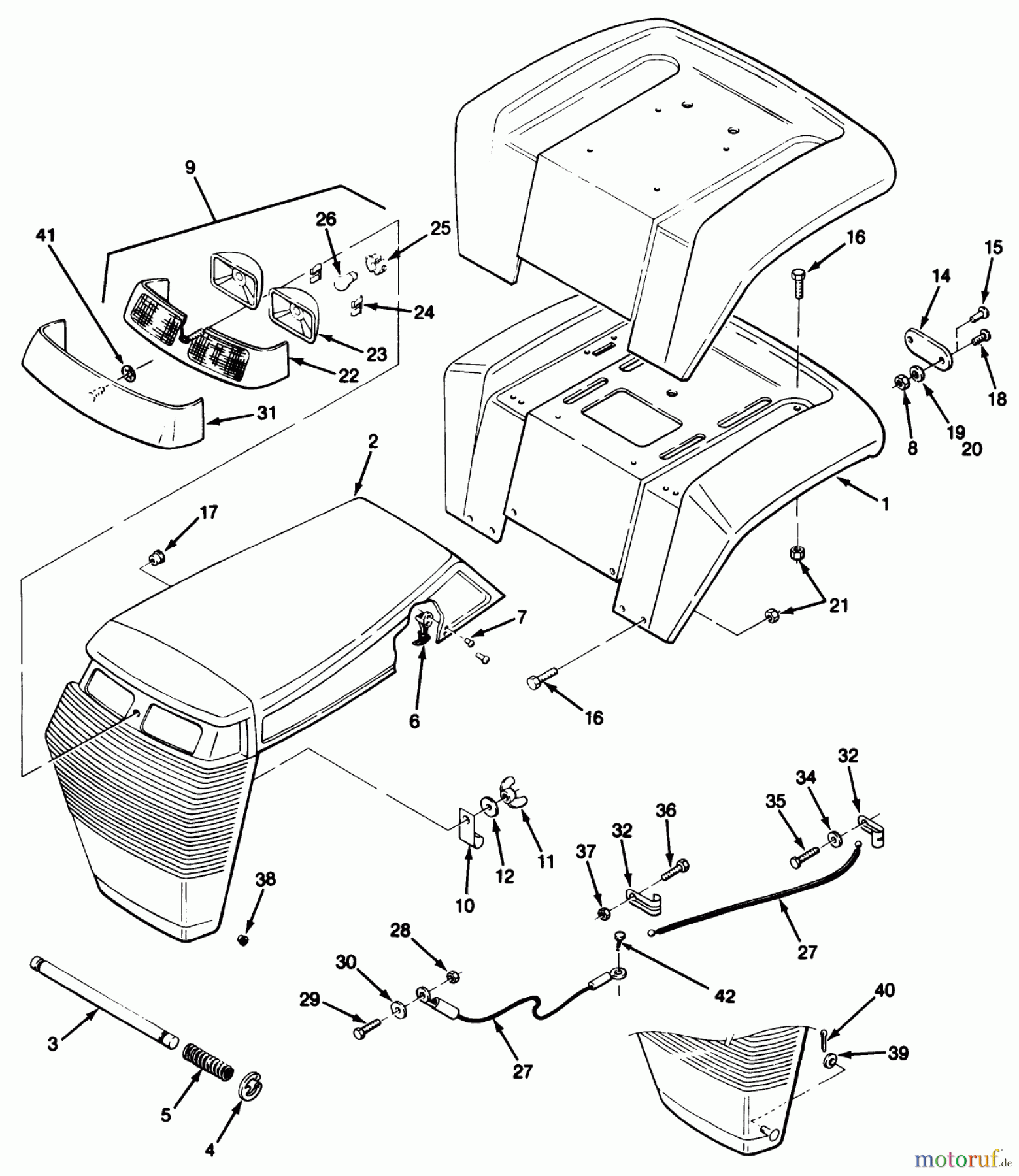  Toro Neu Mowers, Lawn & Garden Tractor Seite 1 32-12OE02 (212-H) - Toro 212-H Tractor, 1991 (1000001-1999999) BODY ASSEMBLY