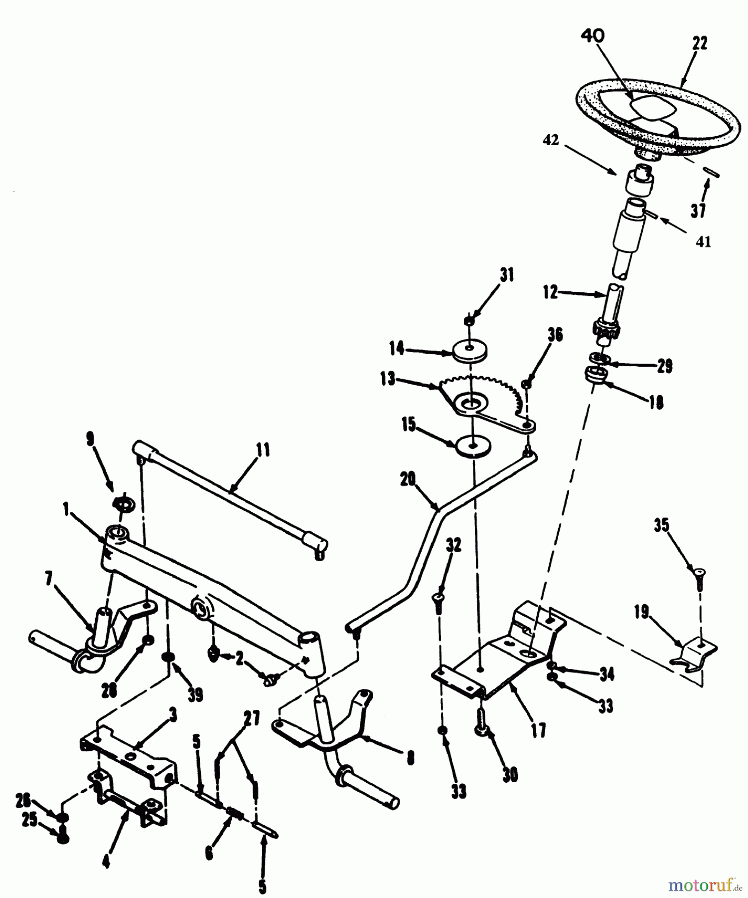  Toro Neu Mowers, Lawn & Garden Tractor Seite 1 32-12OE03 (212-H) - Toro 212-H Tractor, 1992 (2000001-2999999) FRONT AXLE & STEERING ASSEMBLY
