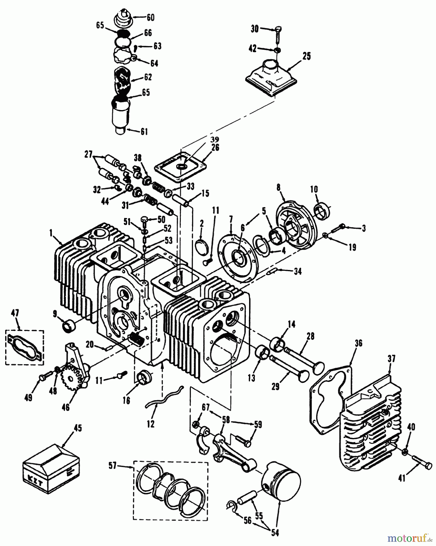  Toro Neu Mowers, Lawn & Garden Tractor Seite 1 41-20OE03 (520-H) - Toro 520-H Garden Tractor, 1992 (2000001-2999999) ENGINE CYLINDER BLOCK