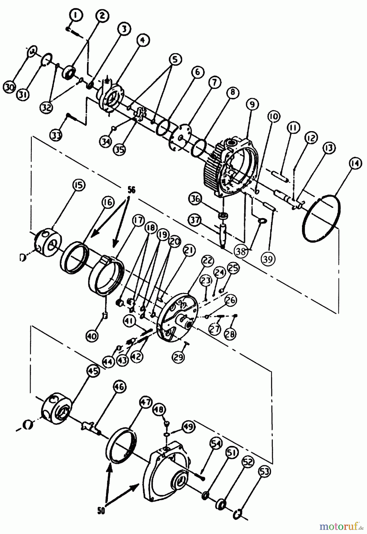  Toro Neu Mowers, Lawn & Garden Tractor Seite 1 41-20OE03 (520-H) - Toro 520-H Garden Tractor, 1992 (2000001-2999999) TRANSMISSION EATON