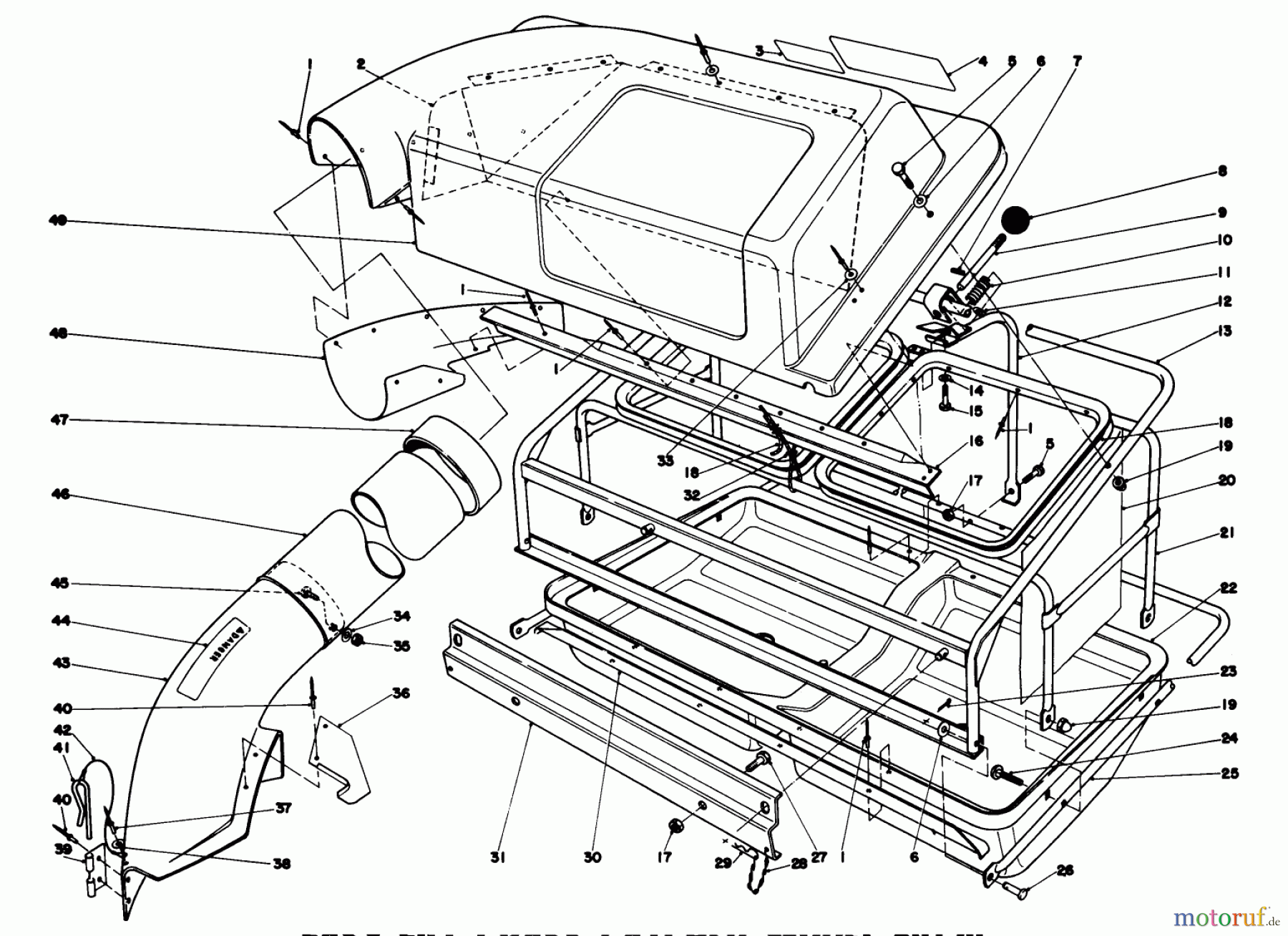  Toro Neu Mowers, Lawn & Garden Tractor Seite 1 57300 (8-32) - Toro 8-32 Front Engine Rider, 1981 (1000001-1999999) EASY FILL GRASS CATCHER MODEL 59120 #1