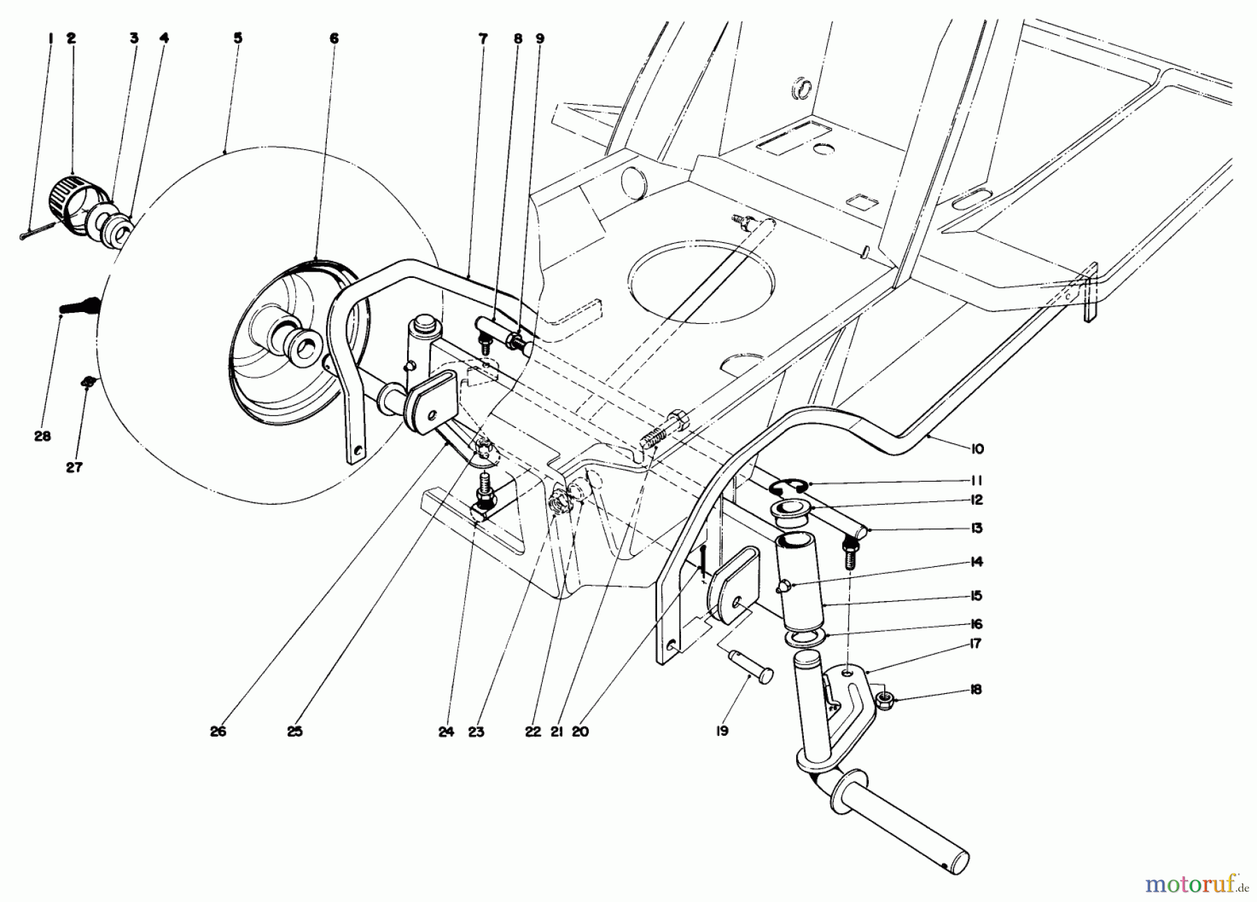  Toro Neu Mowers, Lawn & Garden Tractor Seite 1 57300 (8-32) - Toro 8-32 Front Engine Rider, 1983 (3000001-3999999) FRONT AXLE ASSEMBLY