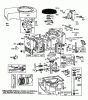 Toro 57360 (11-32) - 11-32 Lawn Tractor, 1984 (4000001-4999999) Listas de piezas de repuesto y dibujos ENGINE BRIGGS & STRATTON MODEL 253707-0157-01 (MODEL 57360) #1
