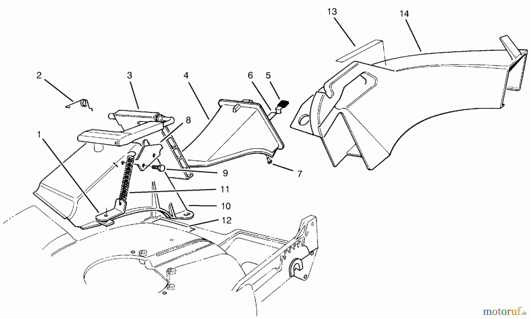  Toro Neu Accessories, Mower 59197 - Toro Side Discharge Chute, 21