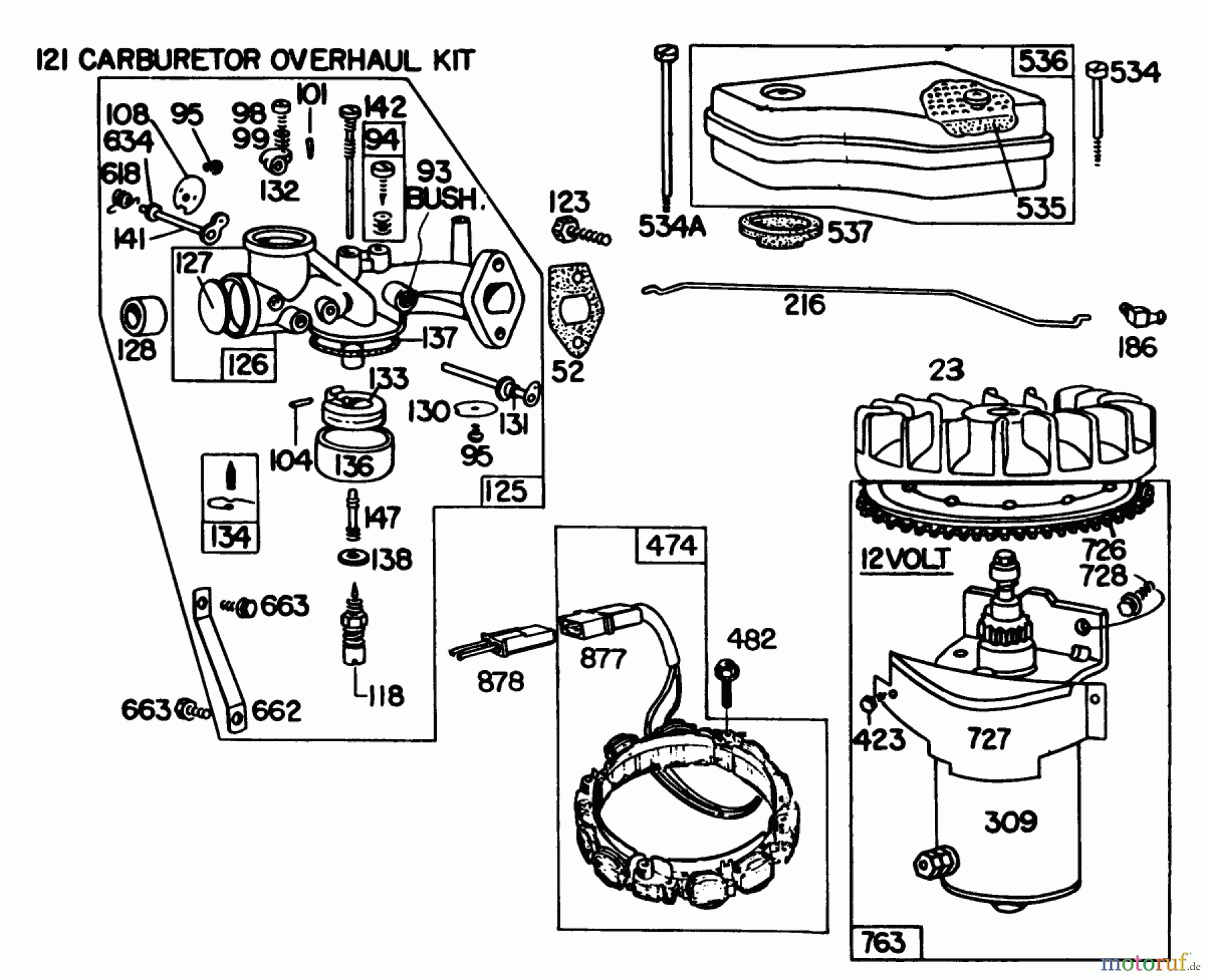 Toro Neu Mowers, Lawn & Garden Tractor Seite 1 57380 - Toro 8 hp Front Engine Rider, 1980 (0000001-0999999) BRIGGS & STRATTON MODEL 191707-5641-01 (MODEL 57380) #1
