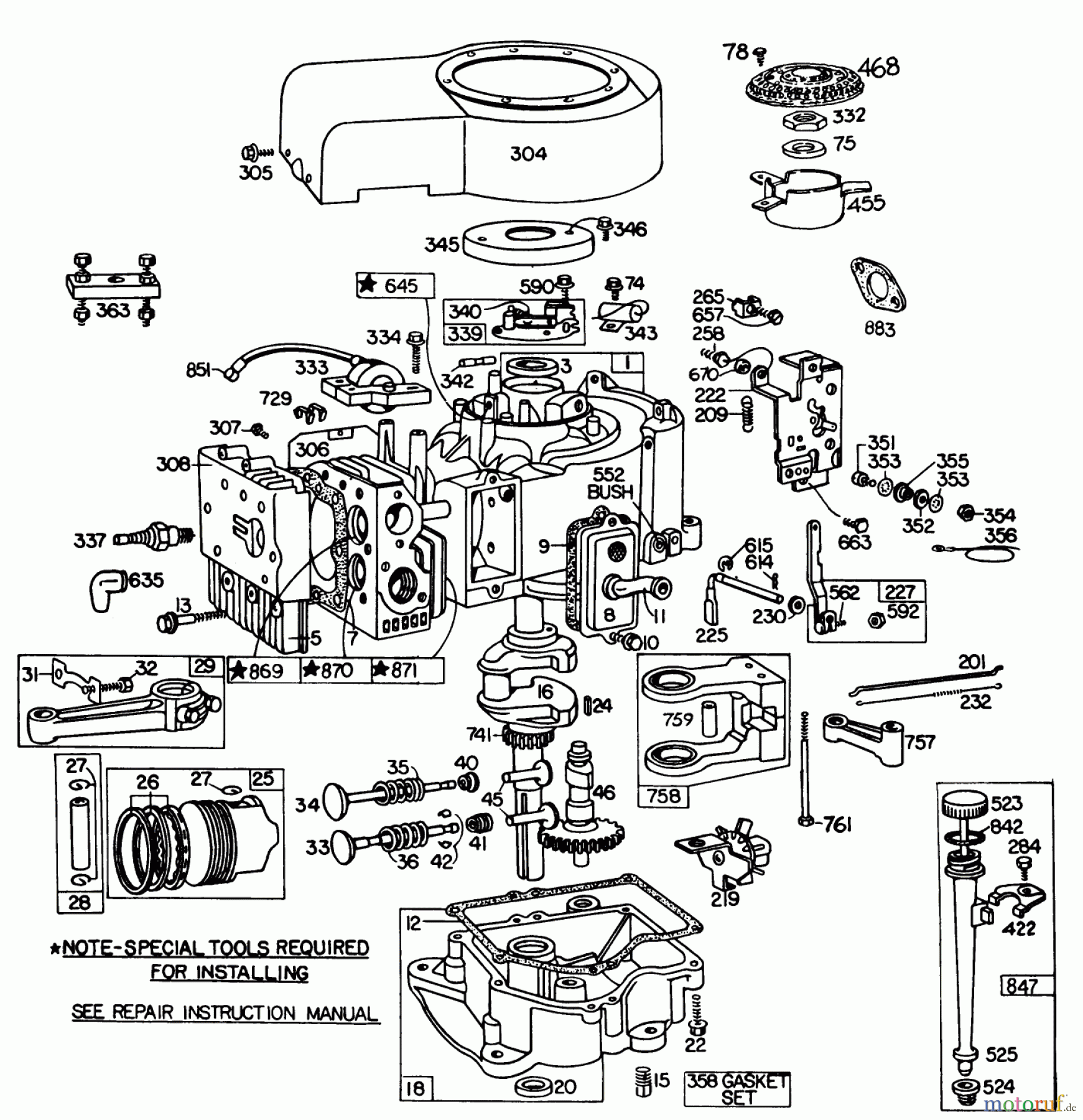  Toro Neu Mowers, Lawn & Garden Tractor Seite 1 57385 - Toro 11 hp Front Engine Rider, 1980 (0000001-0999999) ENGINE BRIGGS & STRATTON MODEL 252707-0177-01 (MODEL 57385) #2