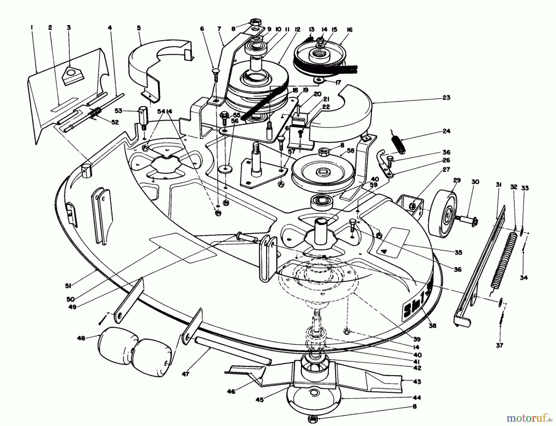  Toro Neu Mowers, Lawn & Garden Tractor Seite 1 57420 (12-44) - Toro 12 hp Electric Start Lawn Tractor, 1988 (8000001-8999999) 38