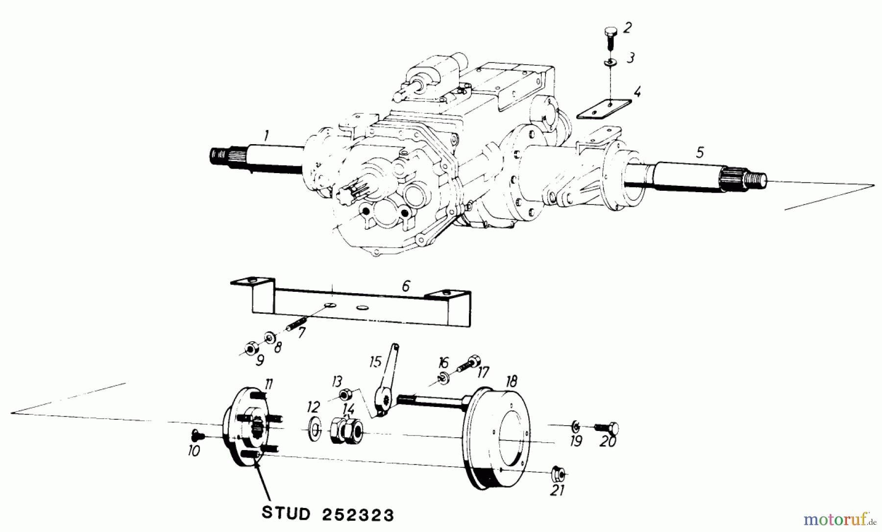  Toro Neu Mowers, Lawn & Garden Tractor Seite 1 61-20RG01 (D-250) - Toro D-250 10-Speed Tractor, 1977 BRAKES