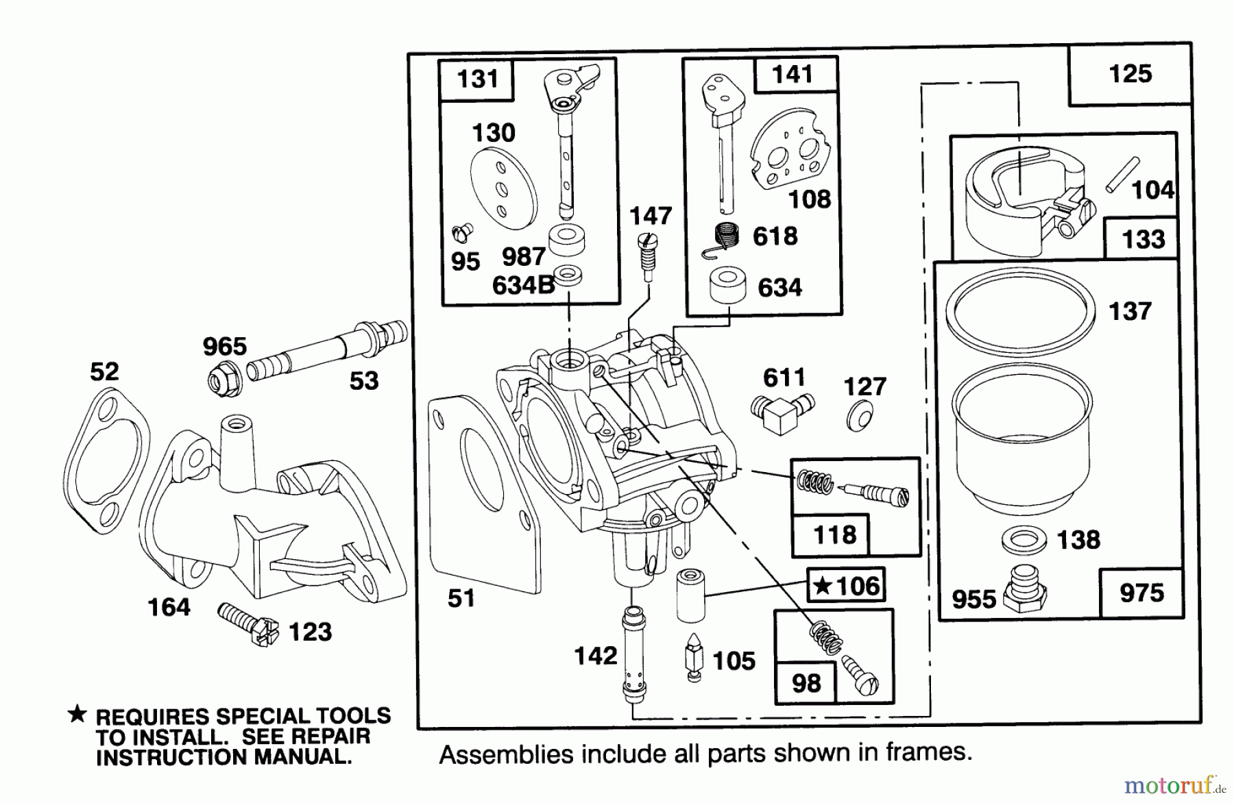 Toro Neu Mowers, Lawn & Garden Tractor Seite 1 71191 (13-38HXL) - Toro 13-38HXL Lawn Tractor, 1996 (6900001-6999999) ENGINE BRIGGS & STRATTON MODEL 28M707-0122-01 #3