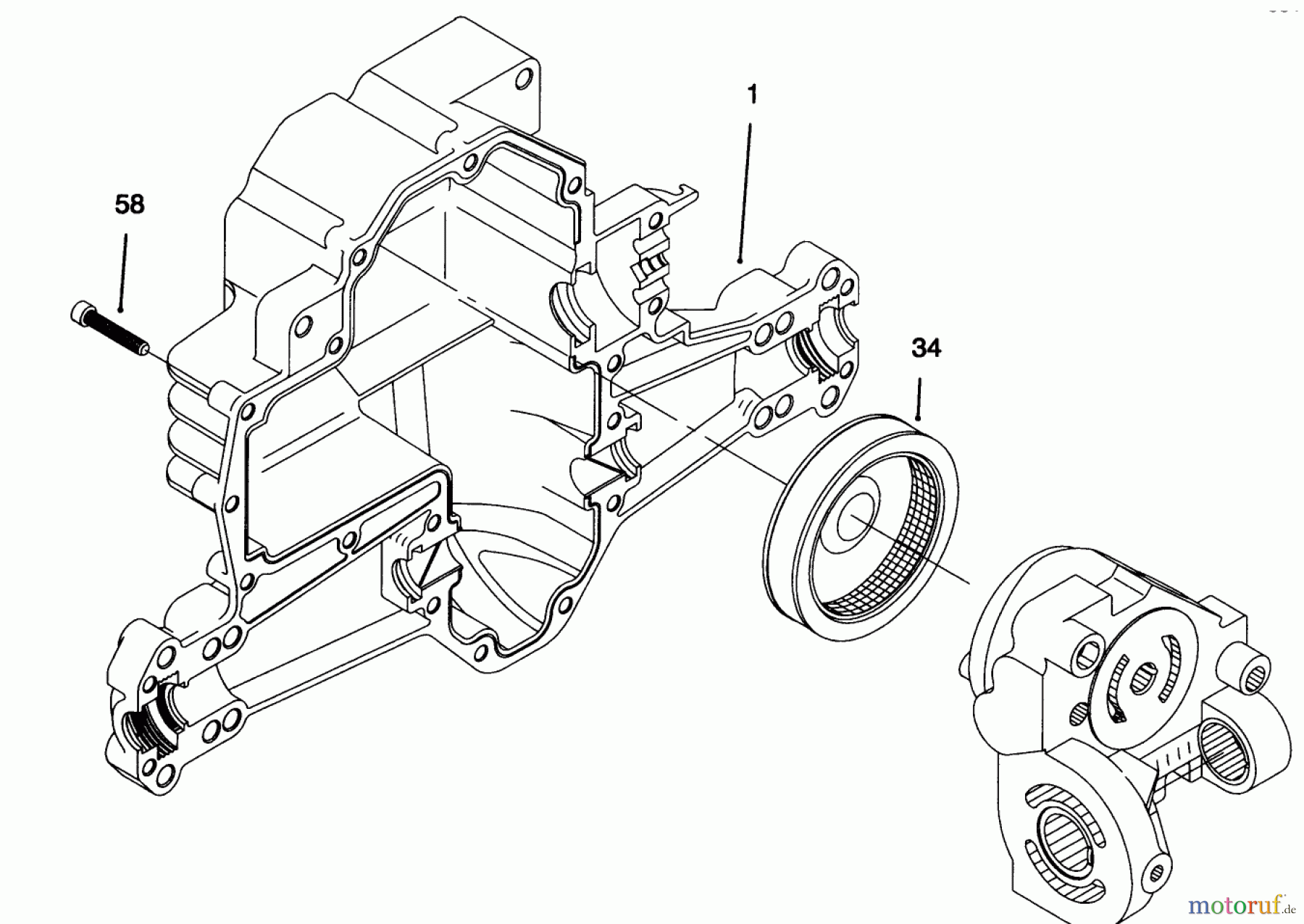  Toro Neu Mowers, Lawn & Garden Tractor Seite 1 71216 (15-44HXL) - Toro 15-44HXL Lawn Tractor, 1995 (59000001-59999999) HYDRO TRANSAXLE ASSEMBLY #4