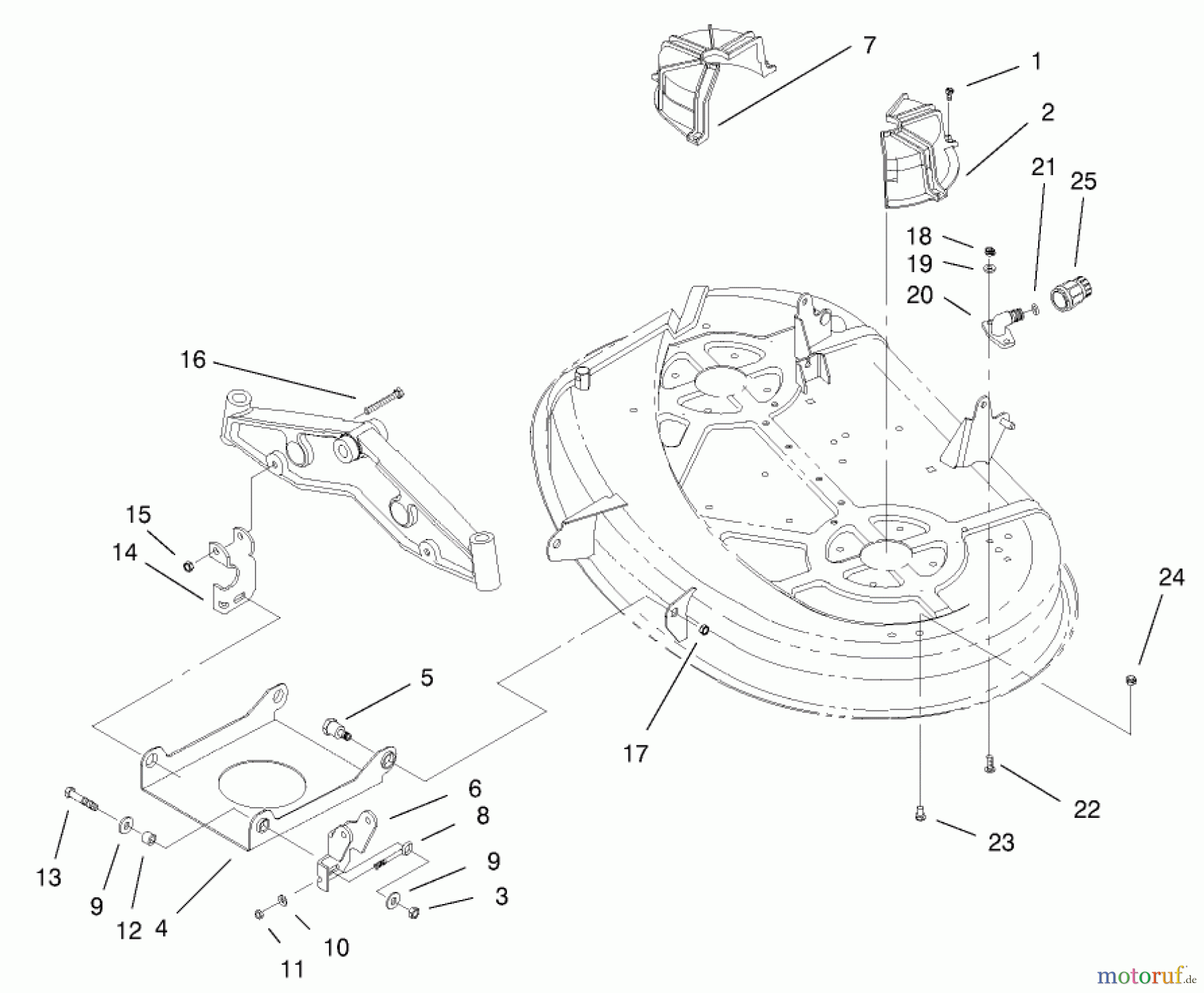  Toro Neu Mowers, Lawn & Garden Tractor Seite 1 71226 (16-38XLE) - Toro 16-38XLE Lawn Tractor, 2000 (200000001-200999999) HEIGHT OF CUT COMPONENTS ASSEMBLY #3