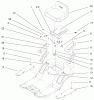 Toro 71226 (16-38XLE) - 16-38XLE Lawn Tractor, 2000 (200000001-200999999) Ersatzteile REAR BODY & SEAT ASSEMBLY