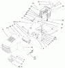 Toro 71223 (16-38XL) - 16-38XL Lawn Tractor, 2002 (220000001-220010000) Listas de piezas de repuesto y dibujos HOOD & TOWER ASSEMBLY