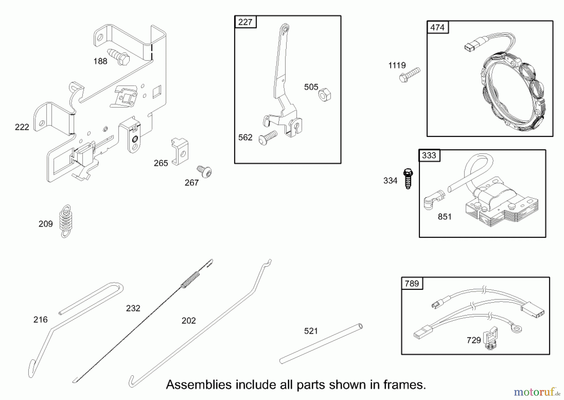 Toro Neu Mowers, Lawn & Garden Tractor Seite 1 71223 (16-38XL) - Toro 16-38XL Lawn Tractor, 2003 (230000001-230999999) GOVERNOR ASSEMBLY BRIGGS AND STRATTON MODEL 286H77-0121-E1
