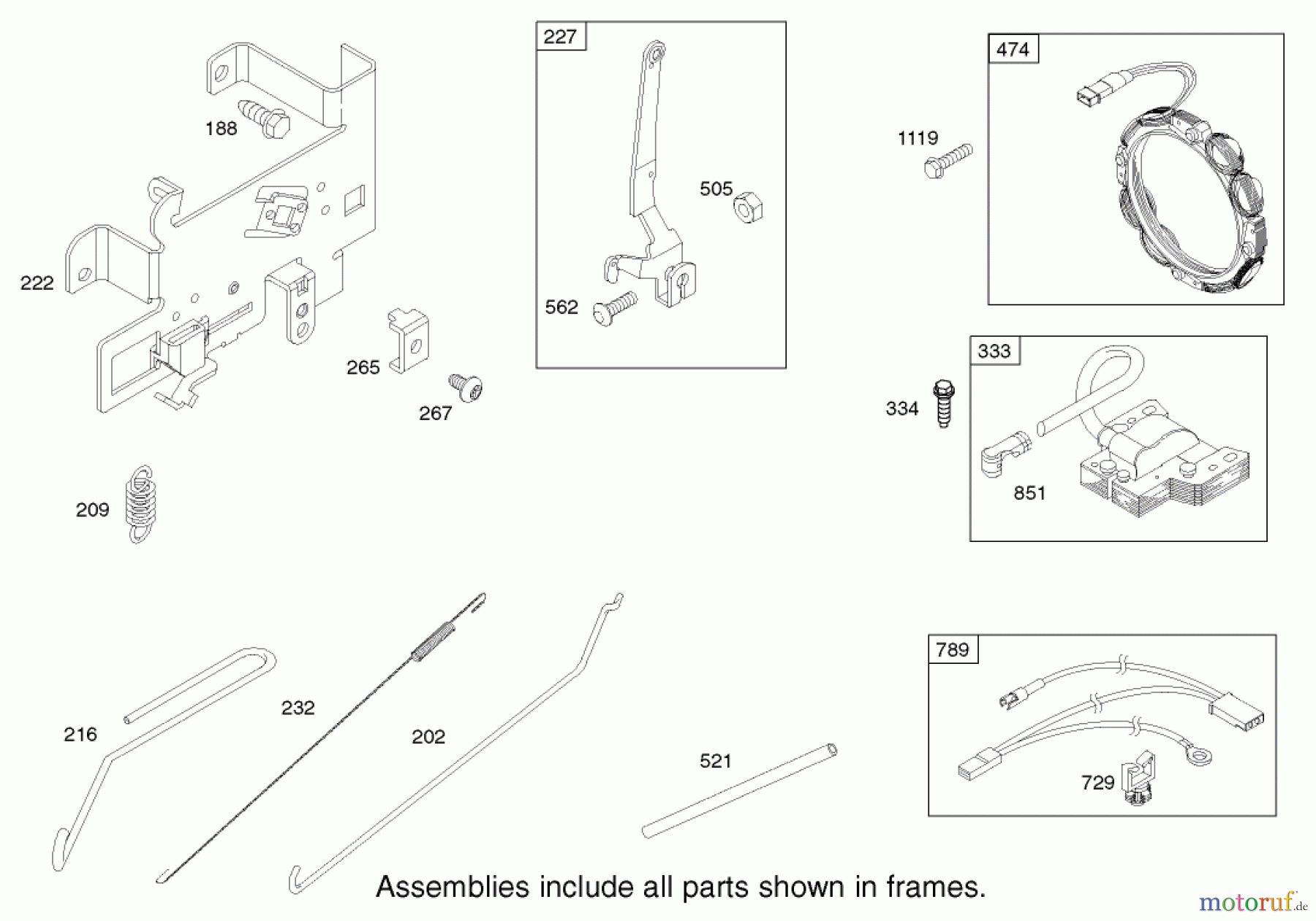  Toro Neu Mowers, Lawn & Garden Tractor Seite 1 71242 (16-38HXLE) - Toro 16-38HXLE Lawn Tractor, 2002 (220010001-220999999) GOVERNOR ASSEMBLY BRIGGS AND STRATTON MODEL 286H77-0121-E1