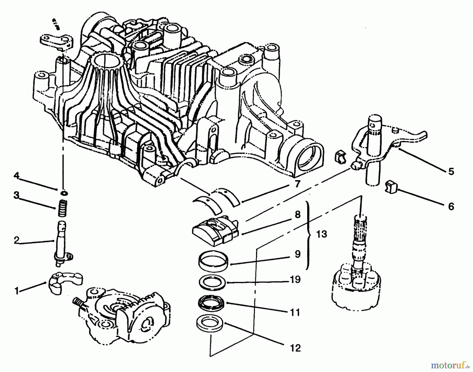  Toro Neu Mowers, Lawn & Garden Tractor Seite 1 72103 (268-H) - Toro 268-H Yard Tractor, 1994 (4900001-4999999) RANGE SHIFT
