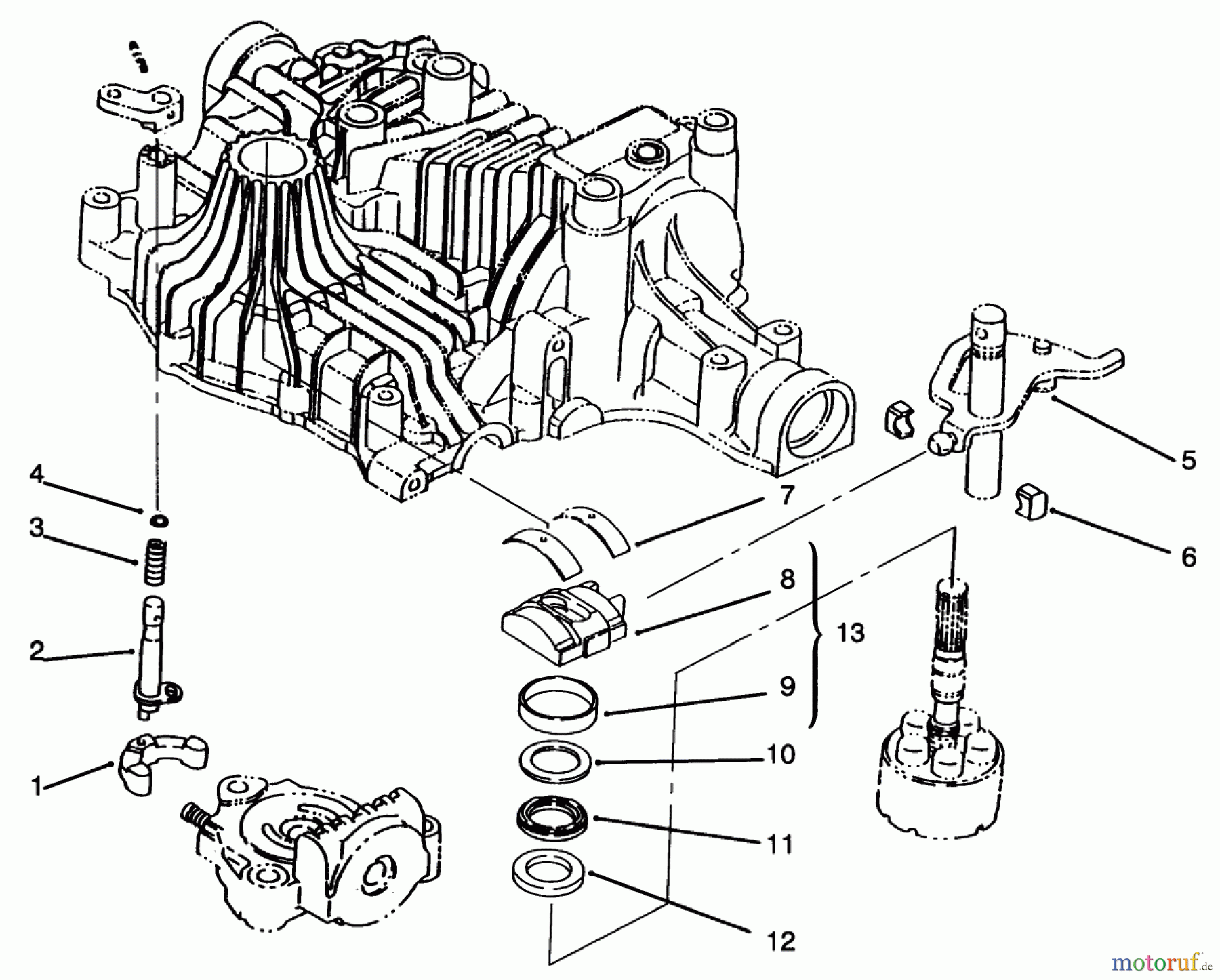  Toro Neu Mowers, Lawn & Garden Tractor Seite 1 72043 (264-H) - Toro 264-H Yard Tractor, 1996 (6900001-6999999) RANGE SHIFT