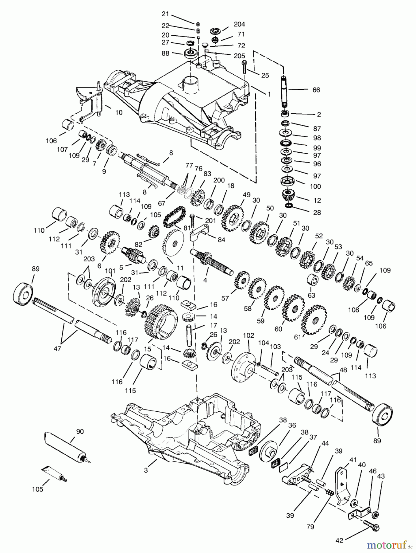  Toro Neu Mowers, Lawn & Garden Tractor Seite 1 72045 (265-6) - Toro 265-6 Lawn and Garden Tractor, 1998 (8900400-8999999) PEERLESS TRANSAXLE 820-024/820-024A