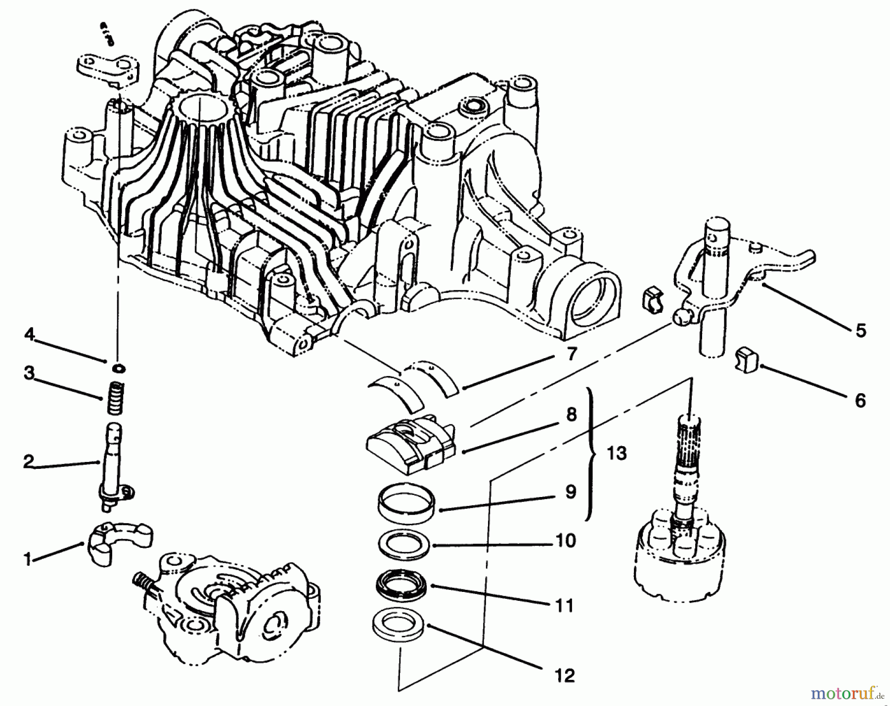  Toro Neu Mowers, Lawn & Garden Tractor Seite 1 72046 (265-H) - Toro 265-H Lawn and Garden Tractor, 1996 (6900001-6999999) RANGE SHIFT