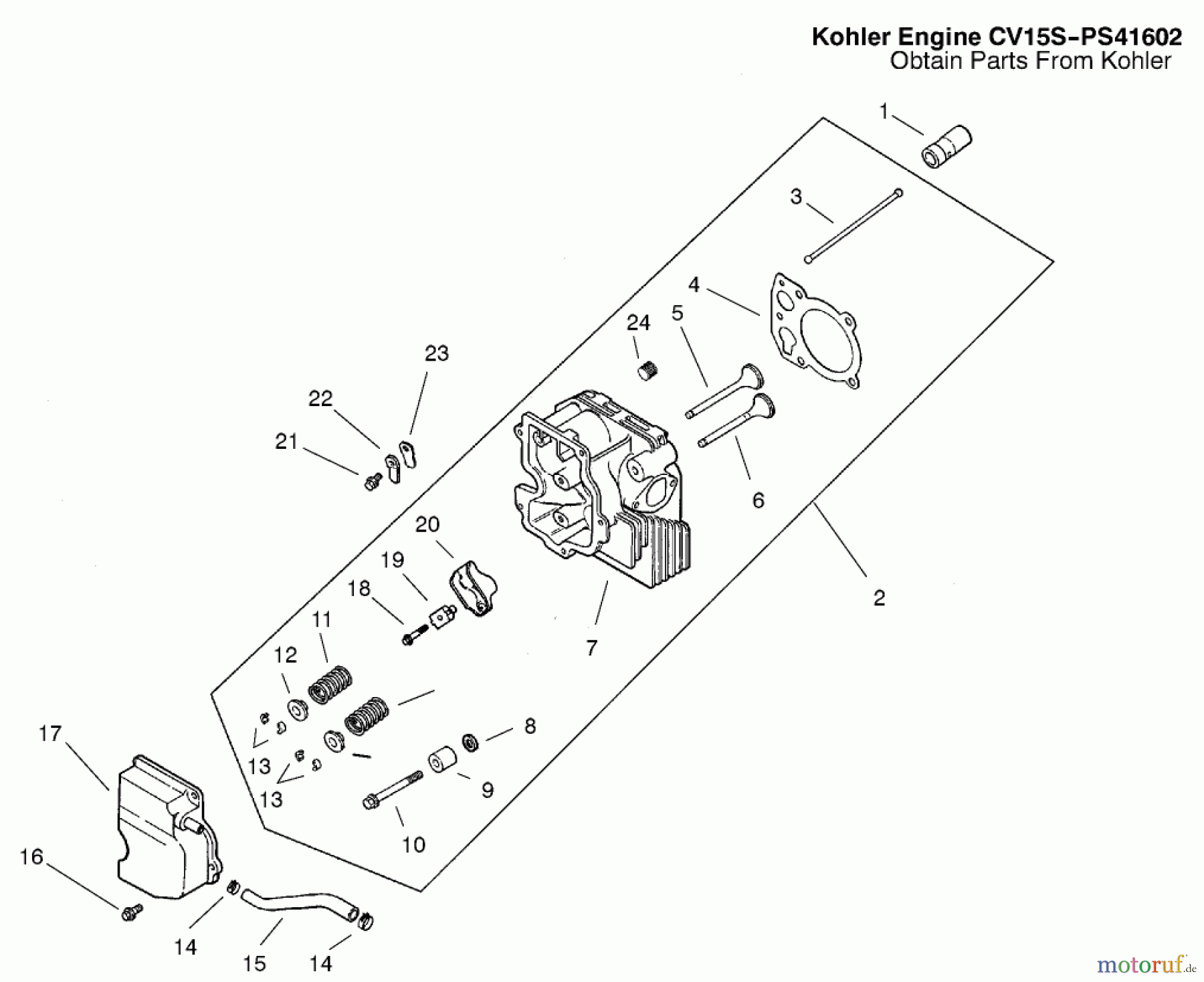  Toro Neu Mowers, Lawn & Garden Tractor Seite 1 72051 (265-H) - Toro 265-H Lawn and Garden Tractor, 2002 (220000001-220999999) CYLINDER HEAD, VALVE AND BREATHER ASSEMBLY