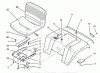 Toro 72060 (244-5) - 244-5 Yard Tractor, 1993 (3900001-3999999) Listas de piezas de repuesto y dibujos FENDER AND SEAT ASSEMBLY