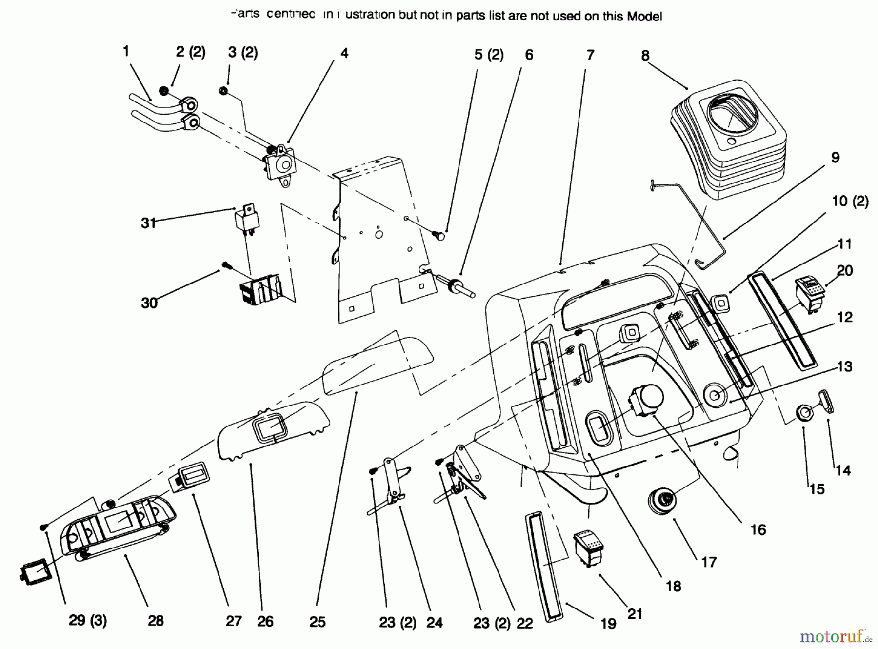  Toro Neu Mowers, Lawn & Garden Tractor Seite 1 72104 (267-H) - Toro 267-H Lawn and Garden Tractor, 1996 (6900001-6999999) DASH